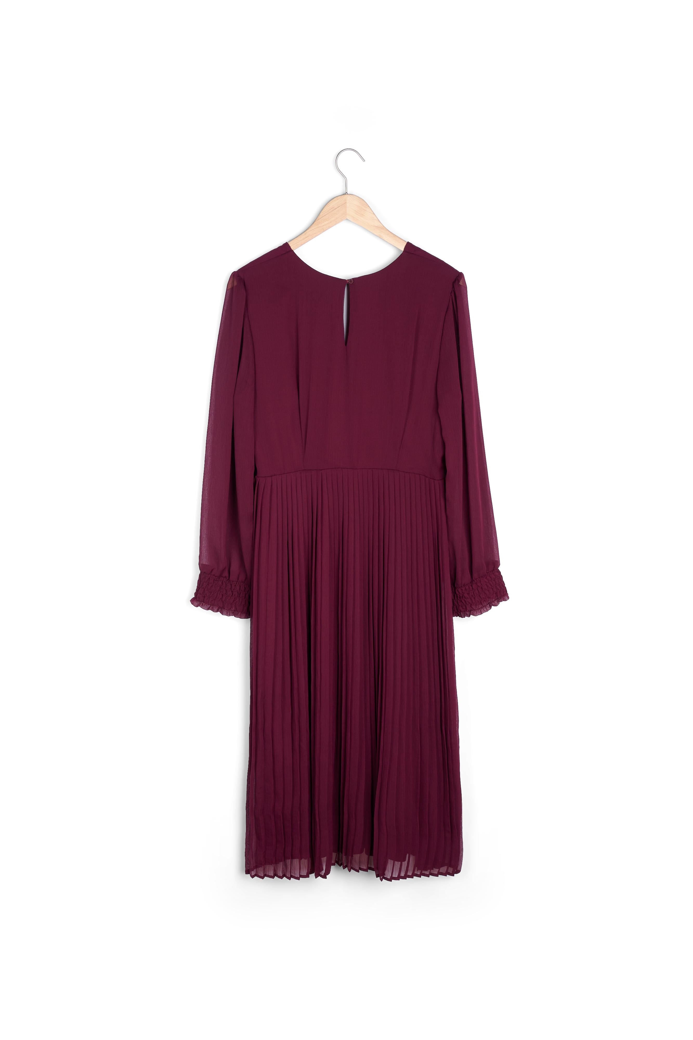 Robe longue plissée grenat Caresse Faume - seconde main