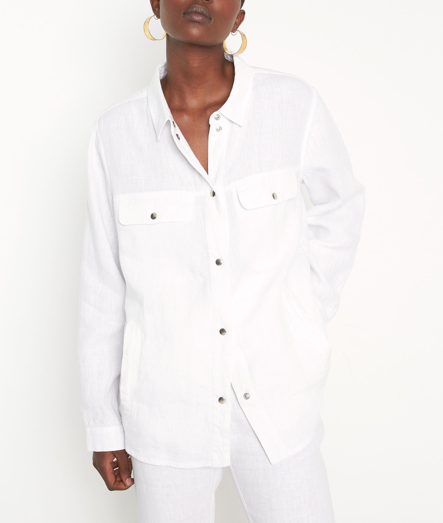 Chemise en lin blanche Fanilo Faume - seconde main