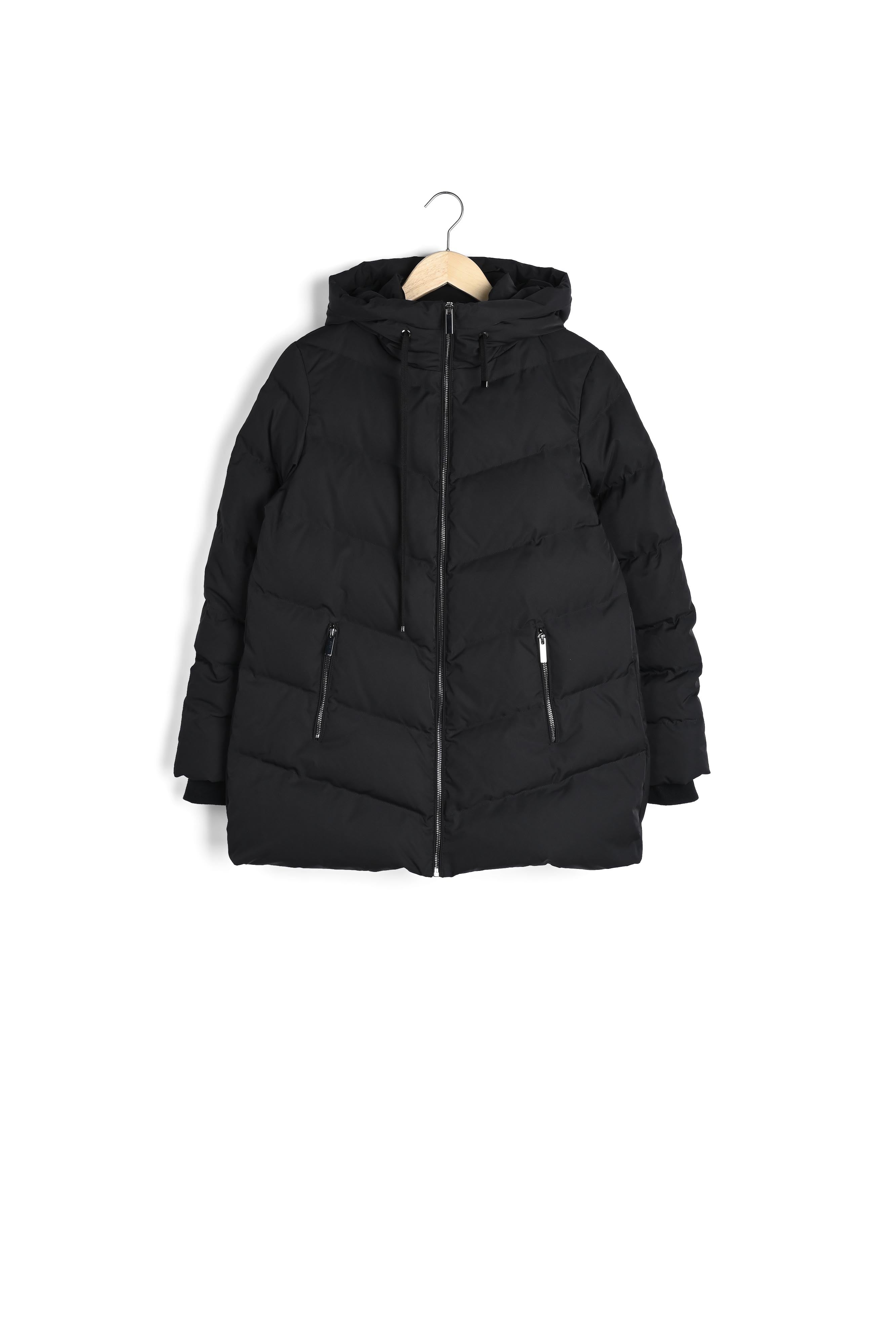 Doudoune longue matelassé noir Ondine Faume - seconde main