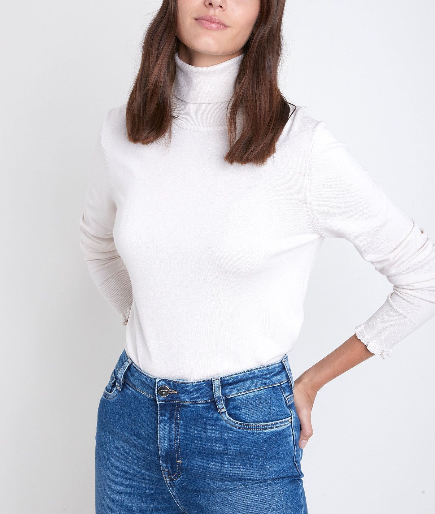 Pull col roulé beige Radya Faume - seconde main