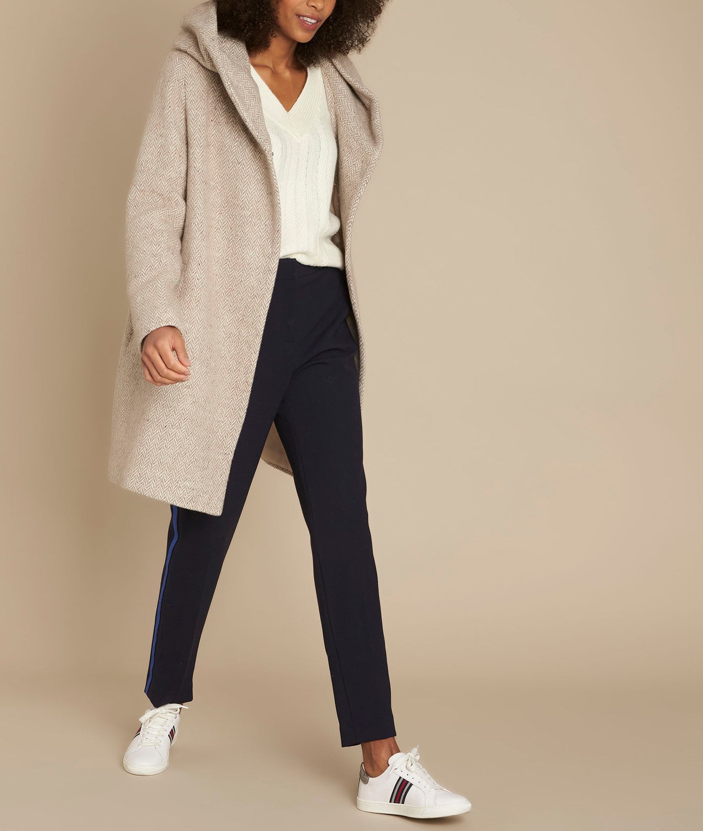 Pantalon cigarette à bandes Lara Faume - seconde main