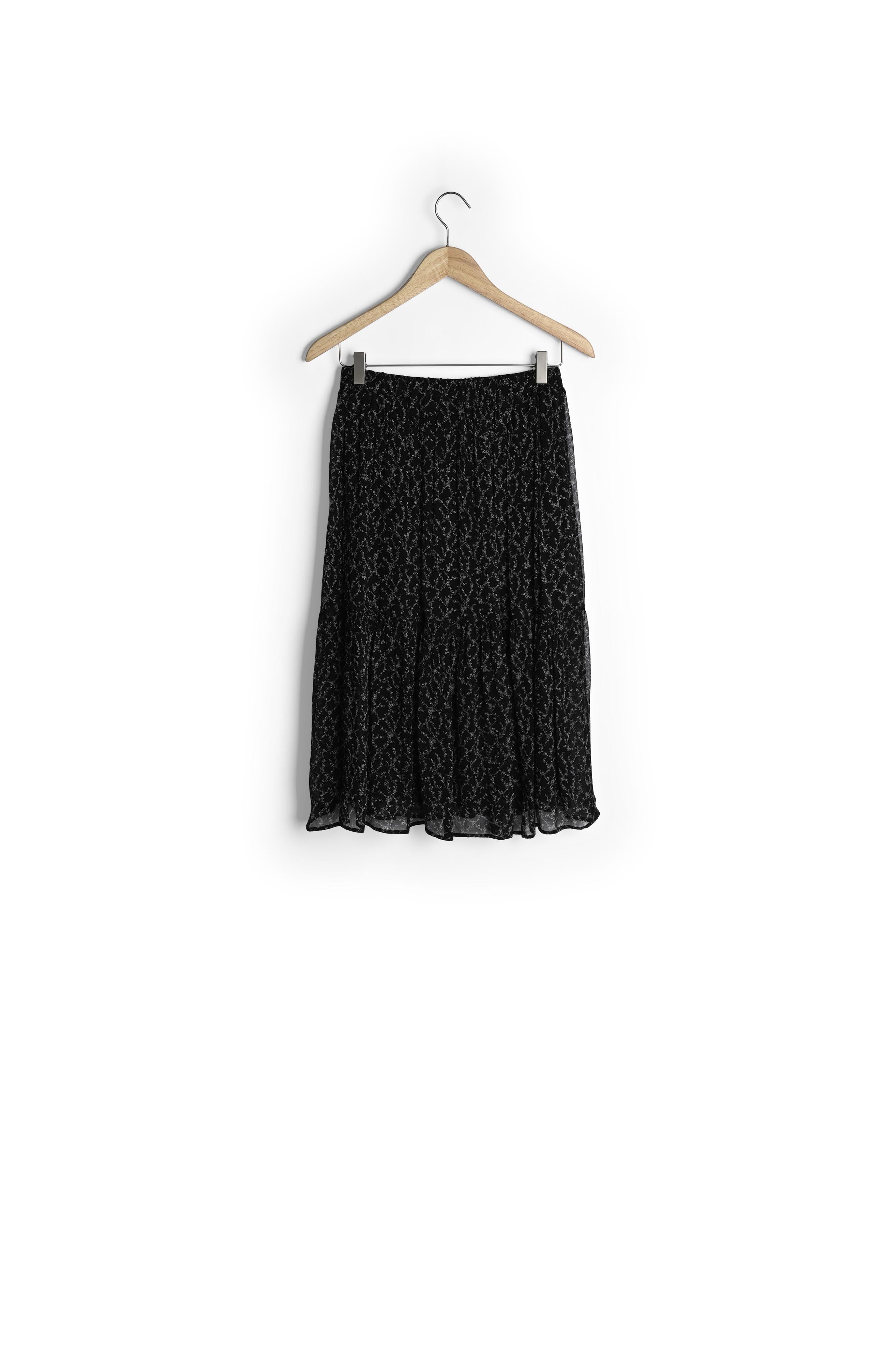 Jupe midi imprimé noir et blanc Florianne Faume - seconde main