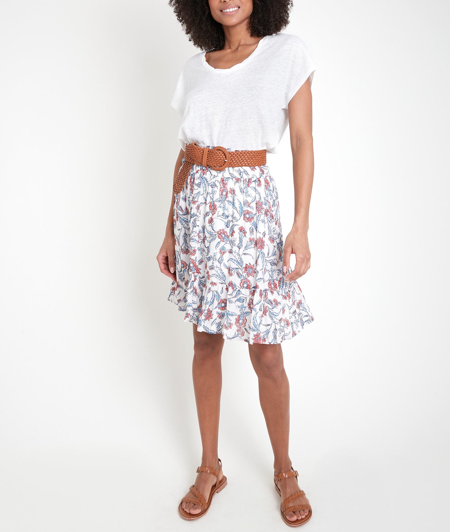 Jupe écrue imprimée Gaelle Faume - seconde main