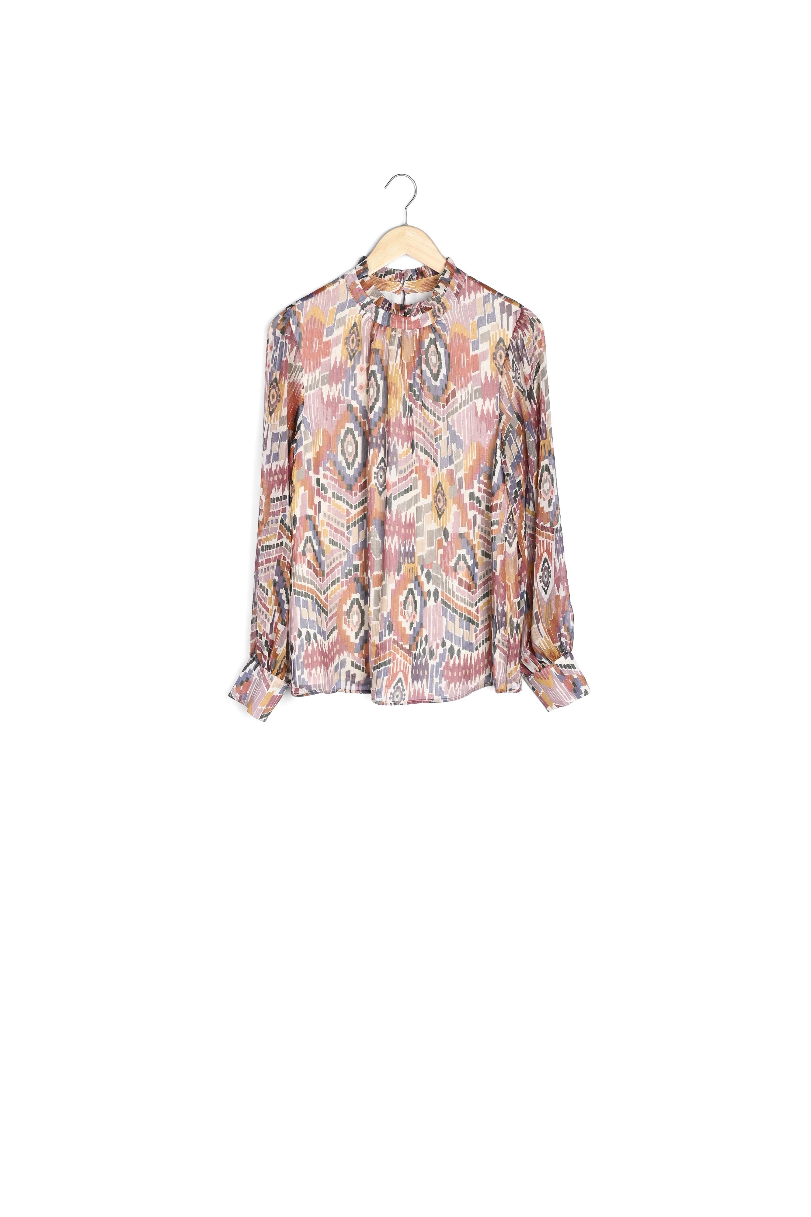 Blouse vaporeuse imprimée rose Lalicia Faume - seconde main