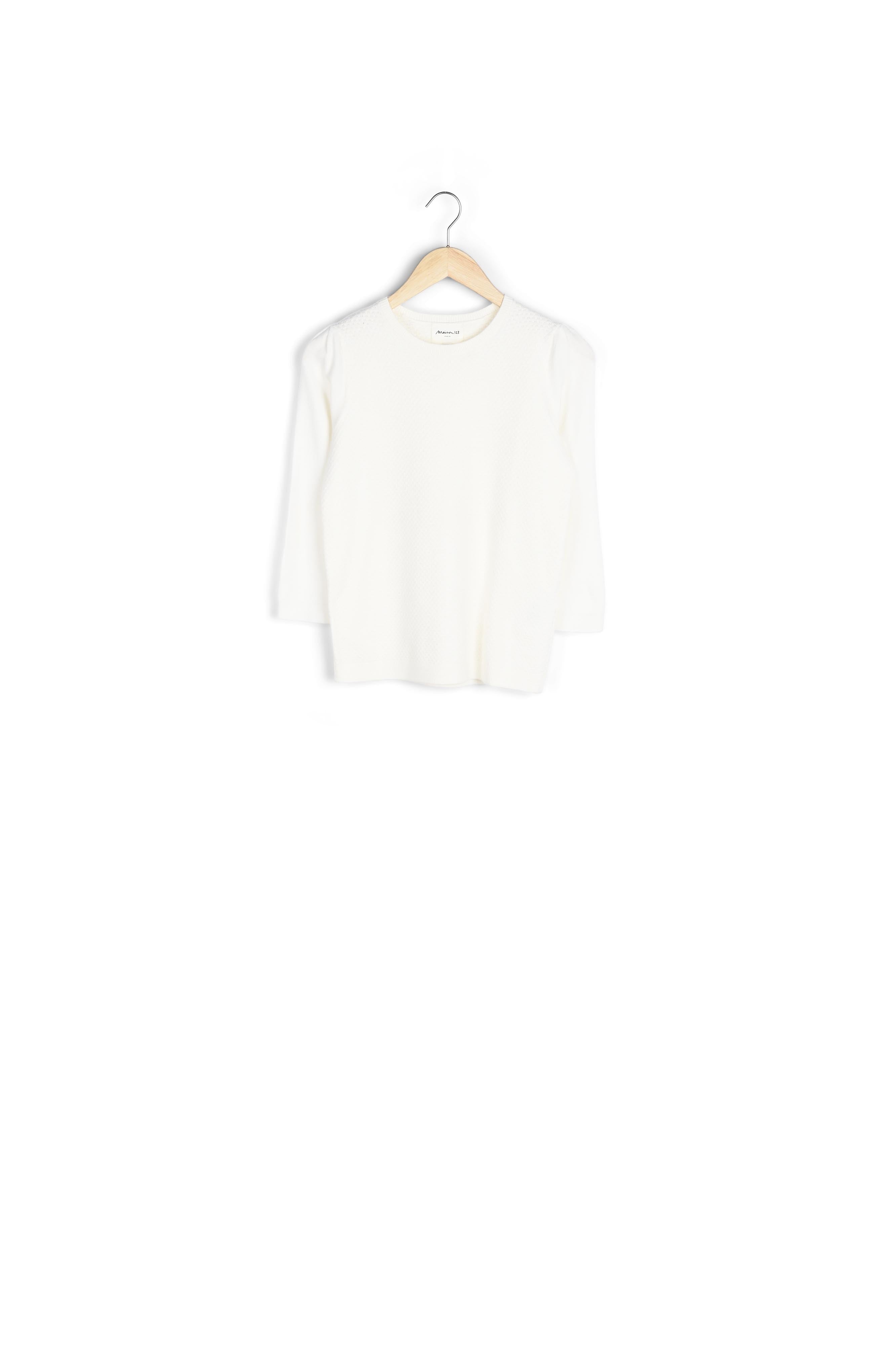 Pull écru nid d'abeille Rimel Faume - seconde main