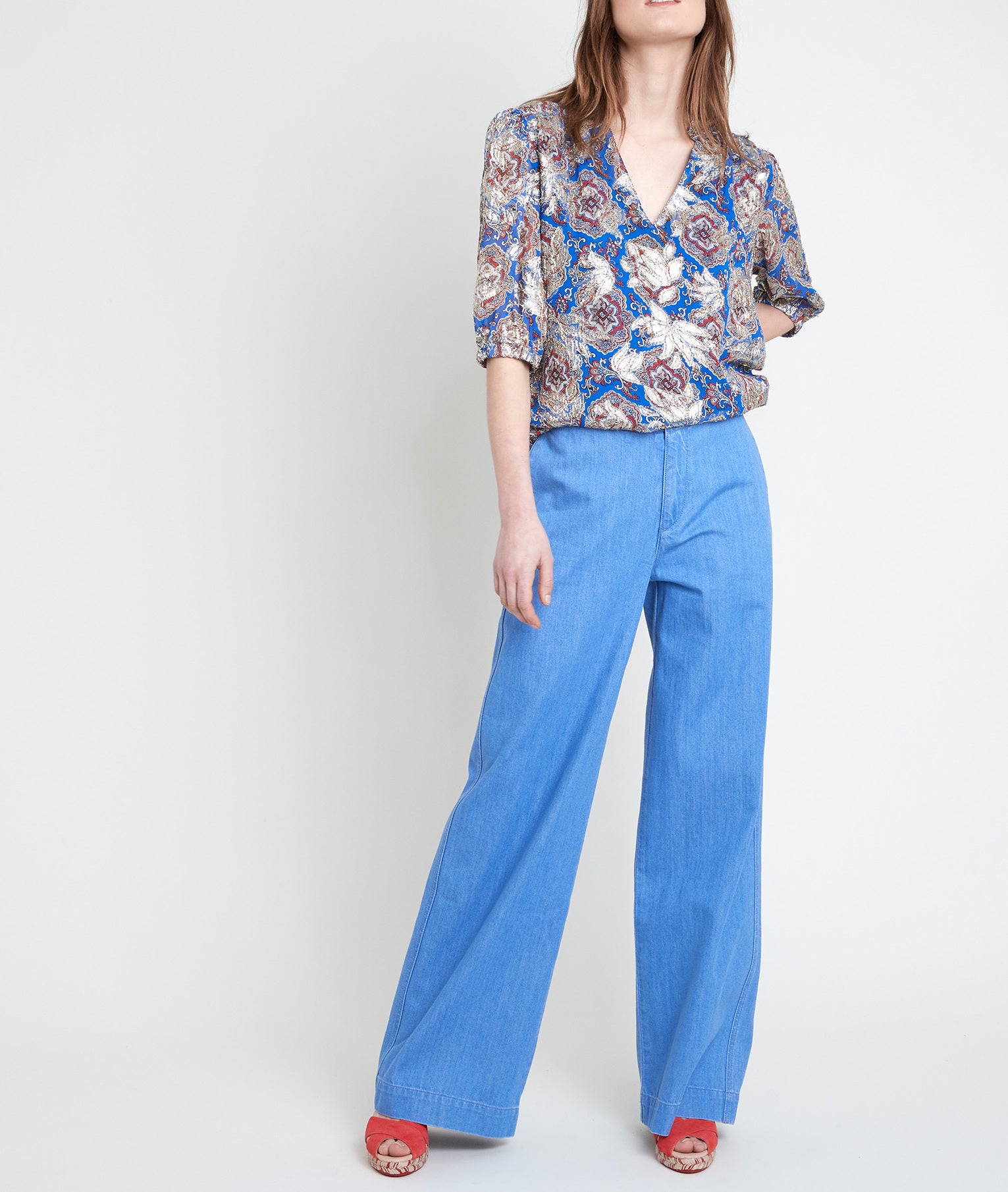 Jean wide leg en coton biologique Anastasia Faume - seconde main