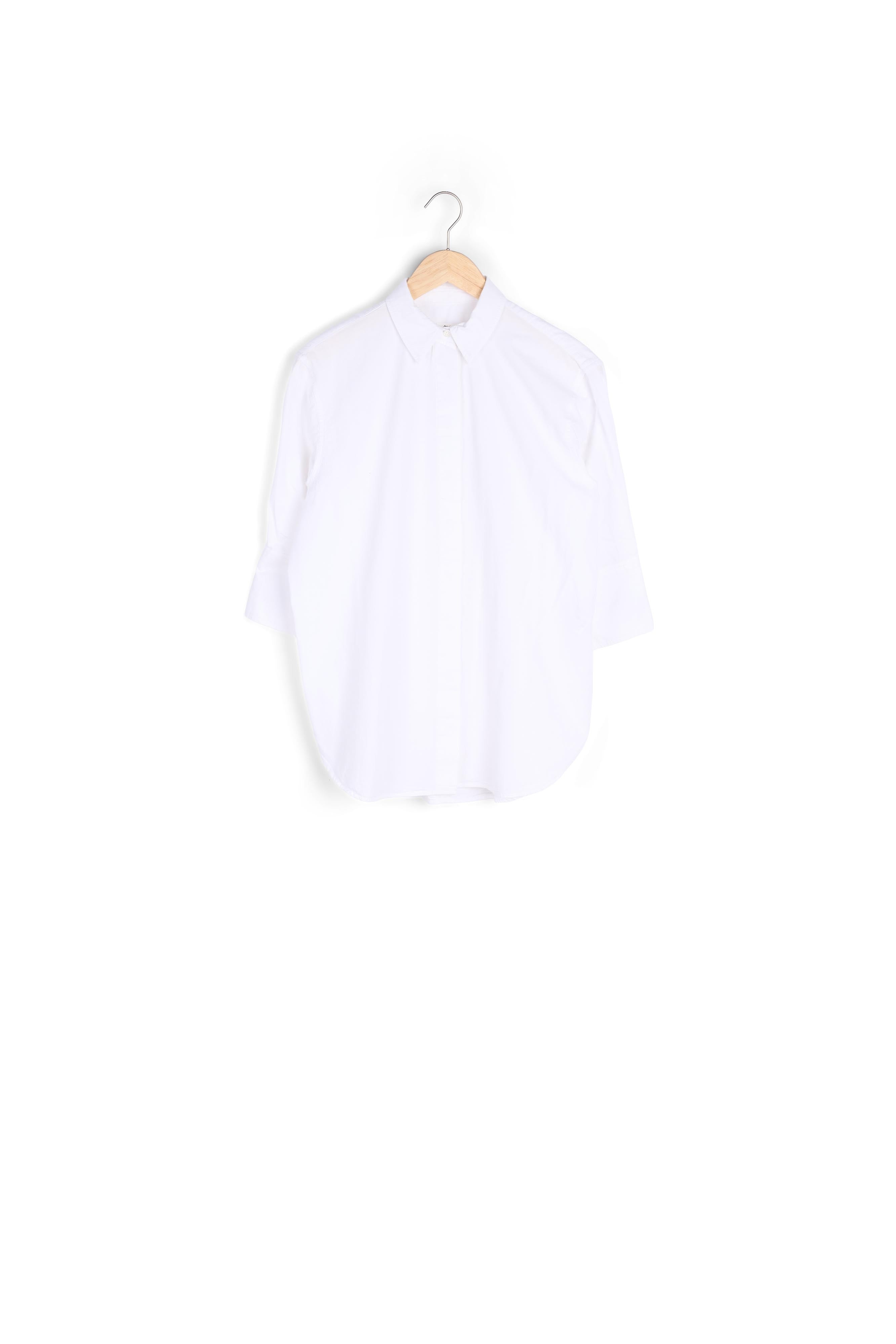 Chemise longue en coton bio blanche Adoline Faume - seconde main