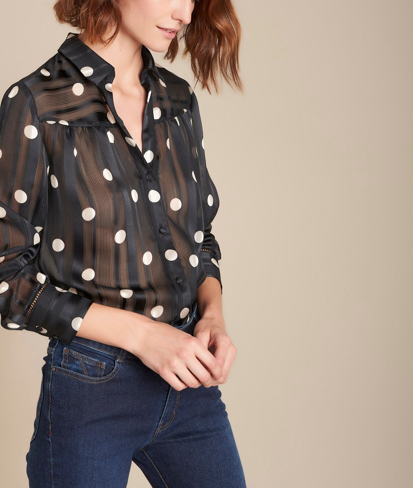 Blouse imprimé pois Mateo Faume - seconde main