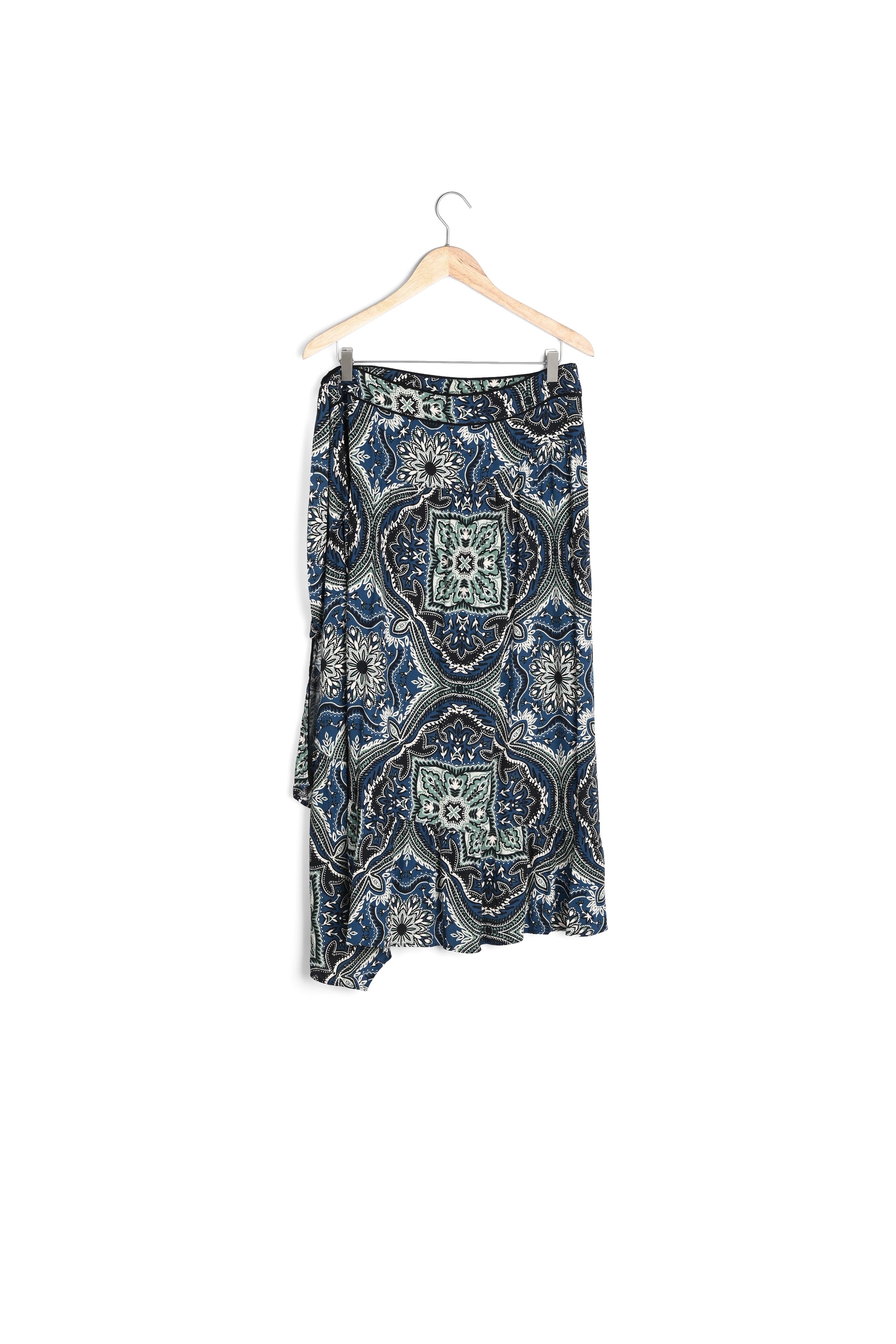 Jupe portefeuille imprimée Kashmir Faume - seconde main