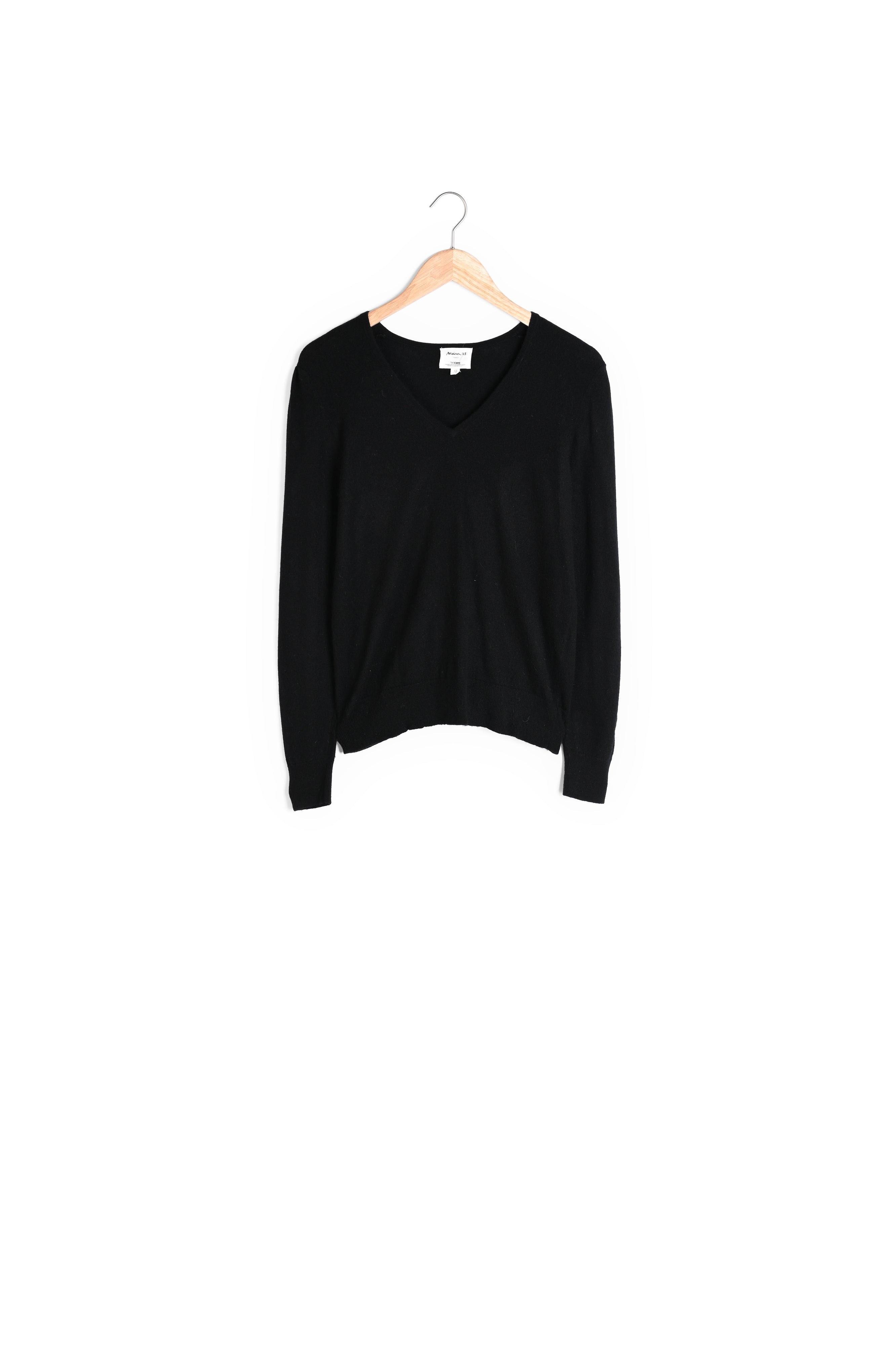 Pull en laine recyclée et cachemire noir Tilda Faume - seconde main