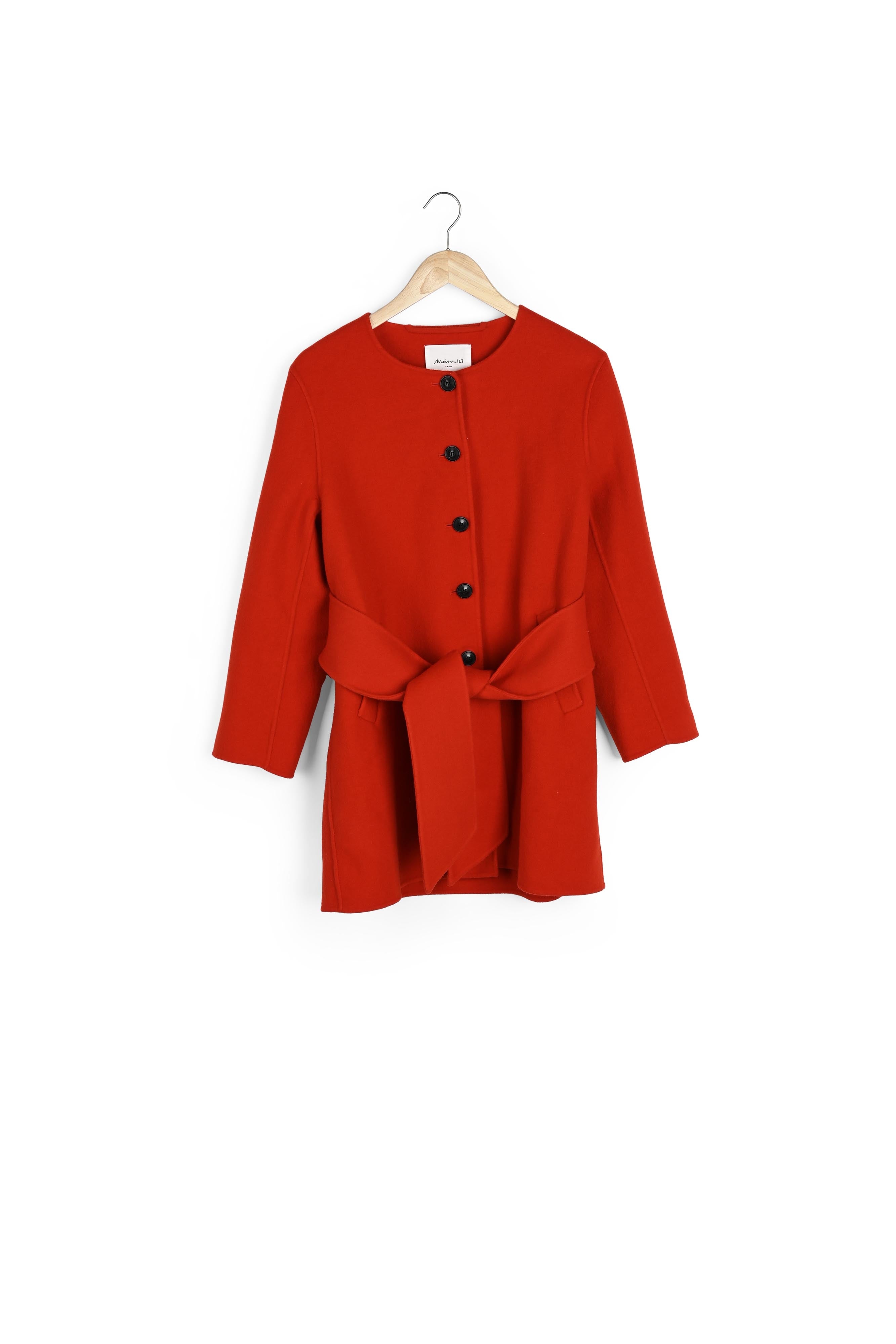 Manteau double face en laine tomette Thea Faume - seconde main