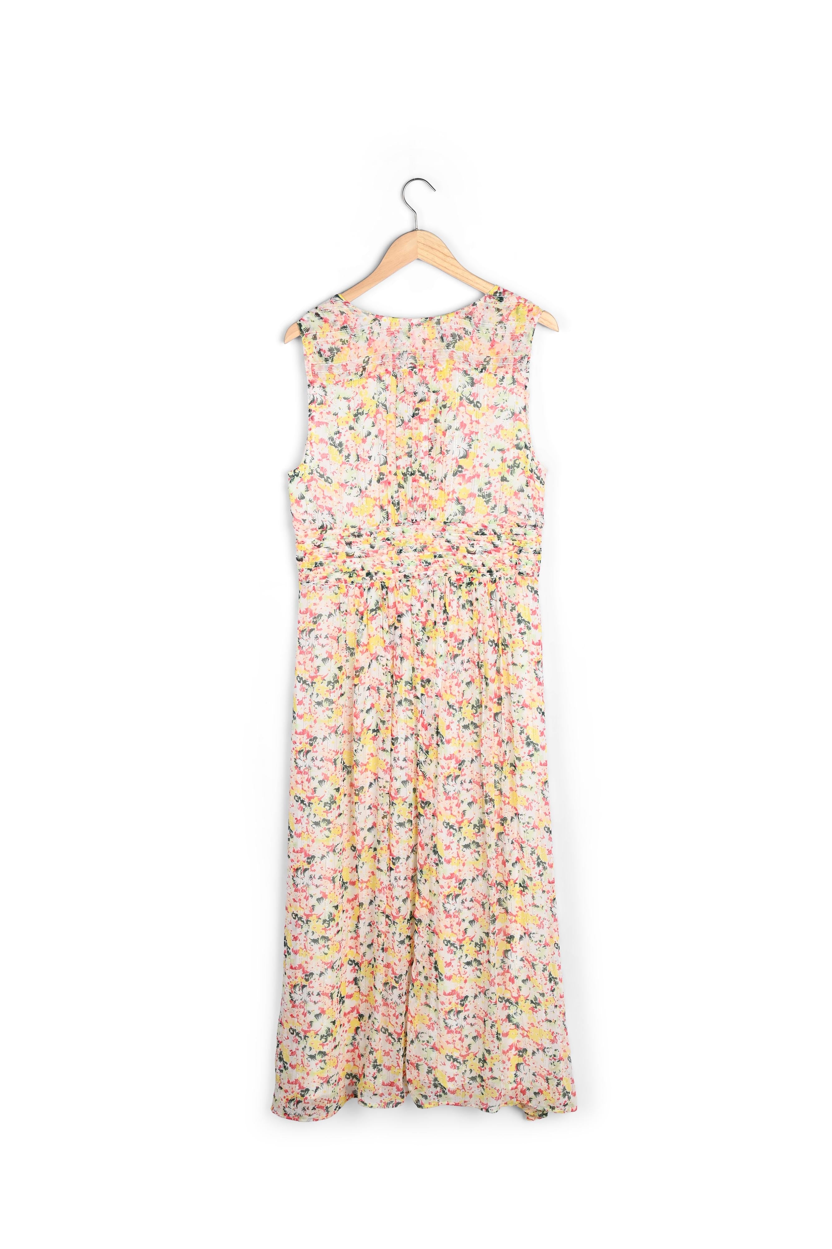 Robe mi-longue imprimé fleuri Sapha Faume - seconde main