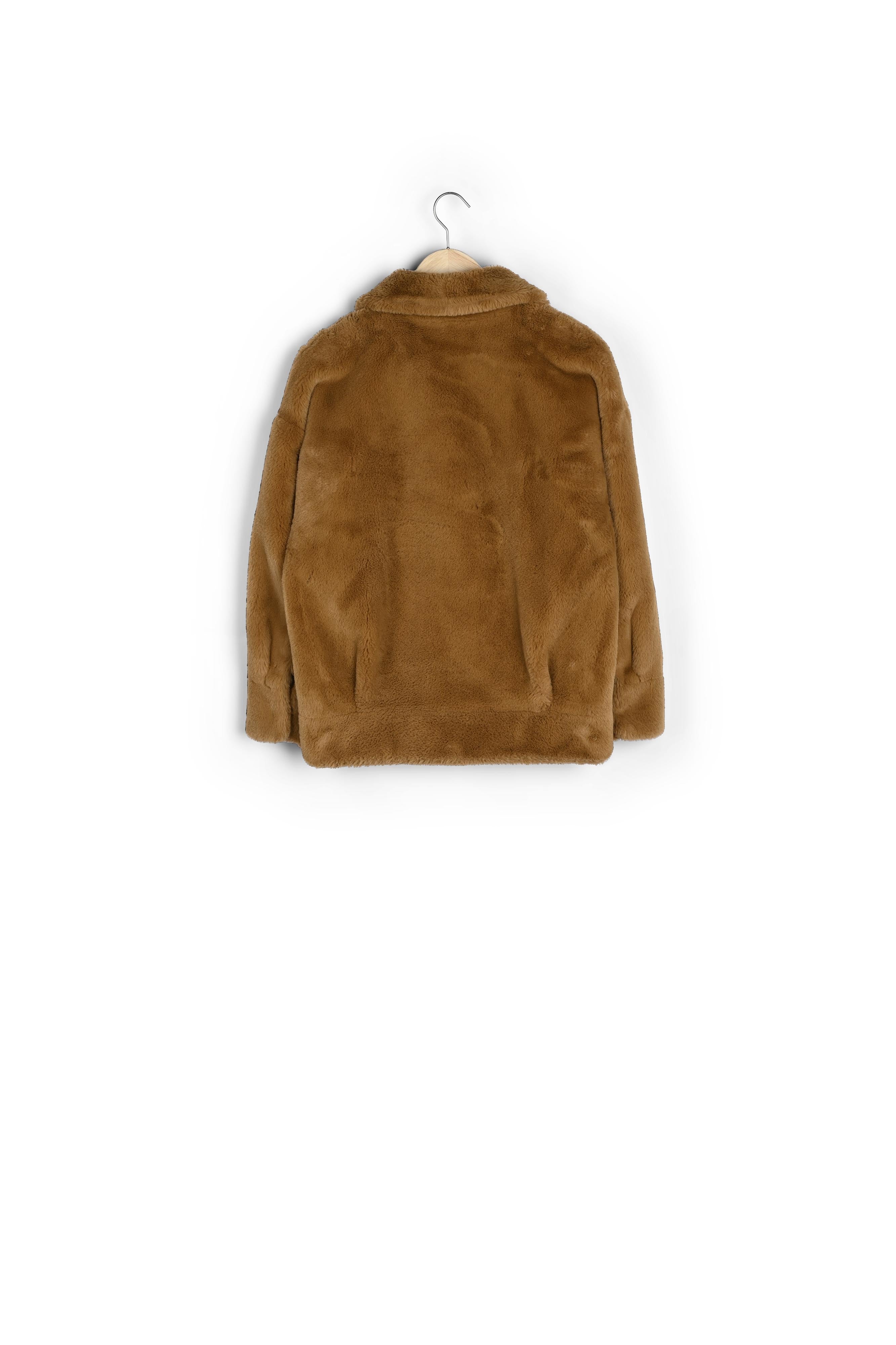 Manteau court en fausse fourrure camel Lauren Faume - seconde main