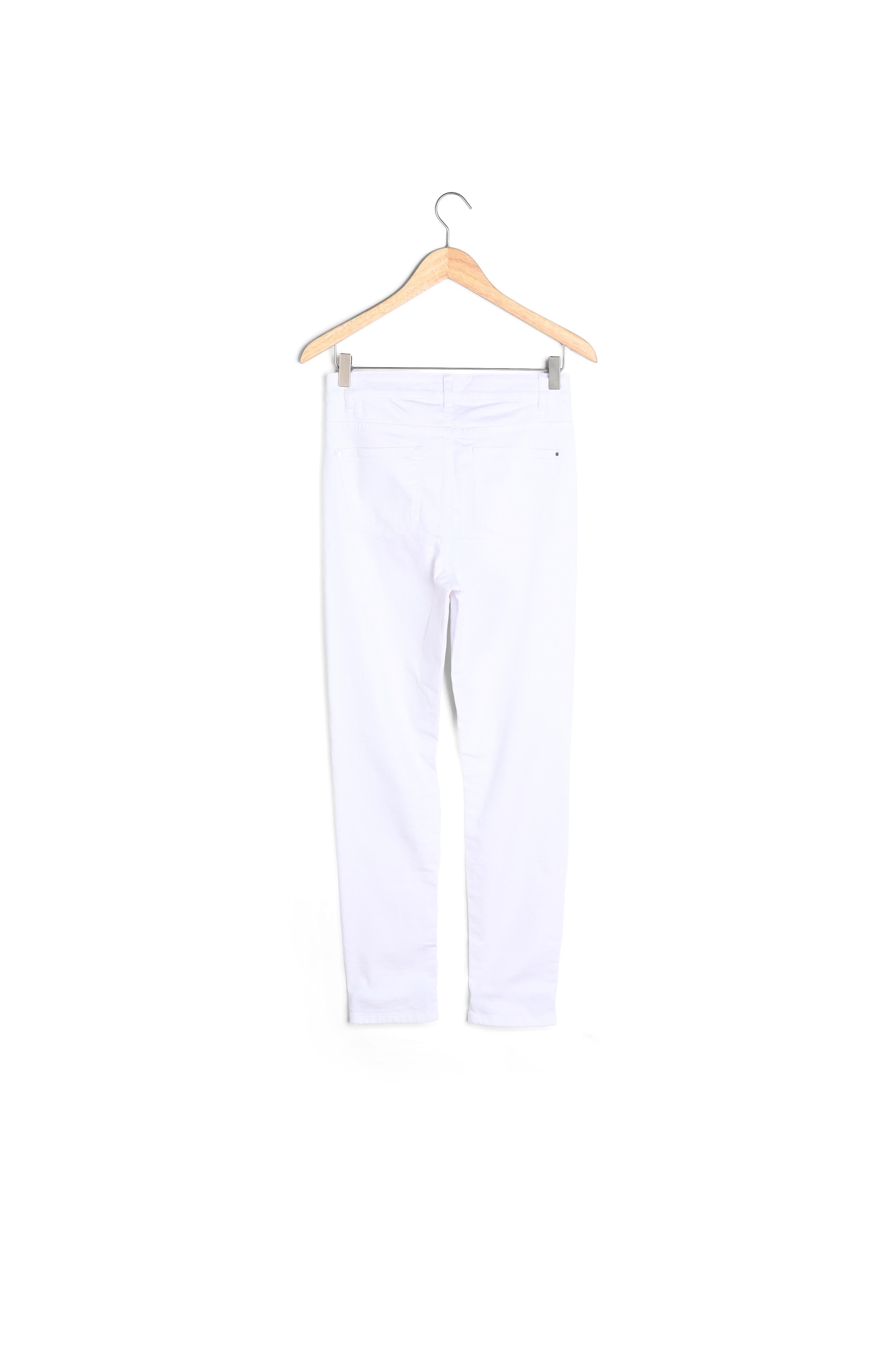 Jean slim en coton bio blanc Suzy Faume - seconde main