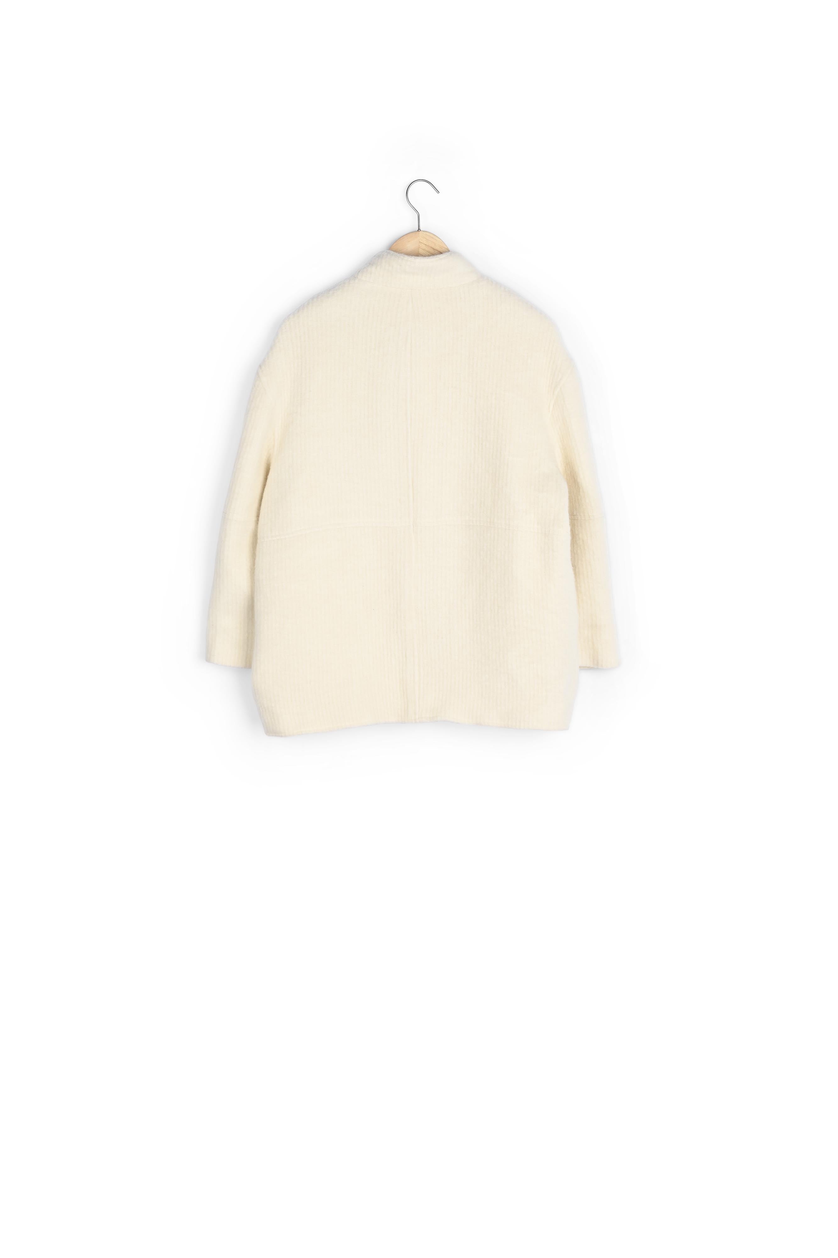 Manteau court en laine écru Lamia Faume - seconde main