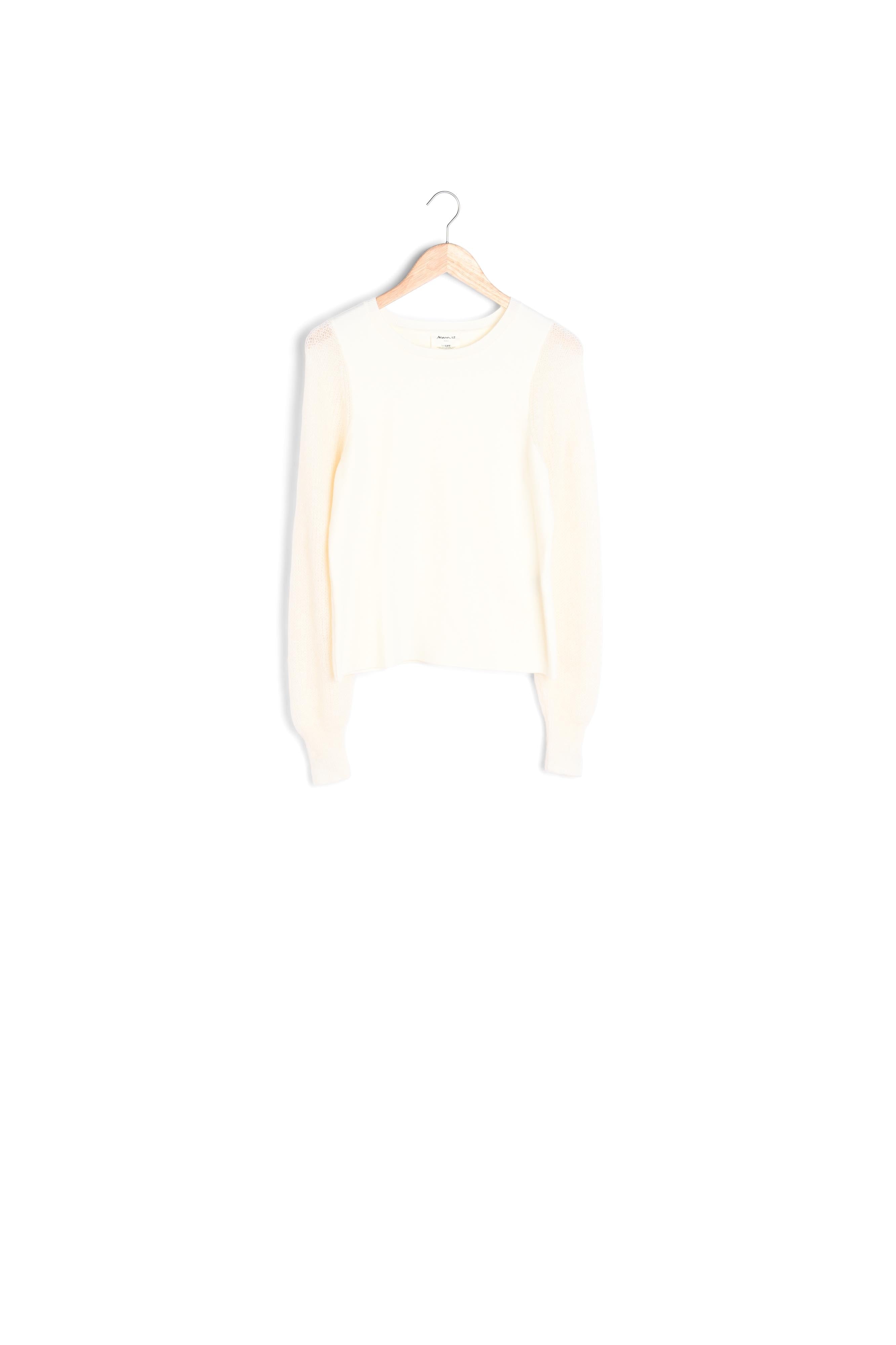 Pull bimatière en viscose EcoVero crème Palmyr Faume - seconde main