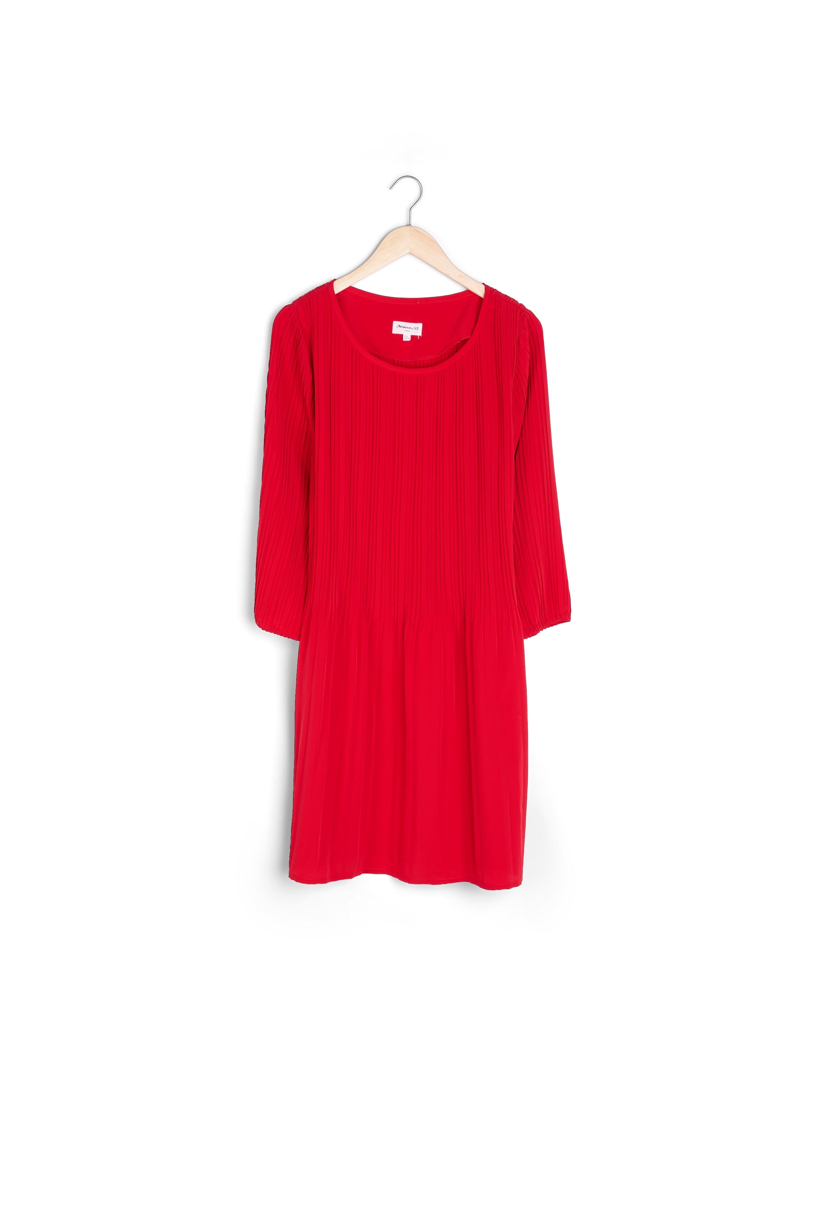 Robe plissée rouge Iris Faume - seconde main