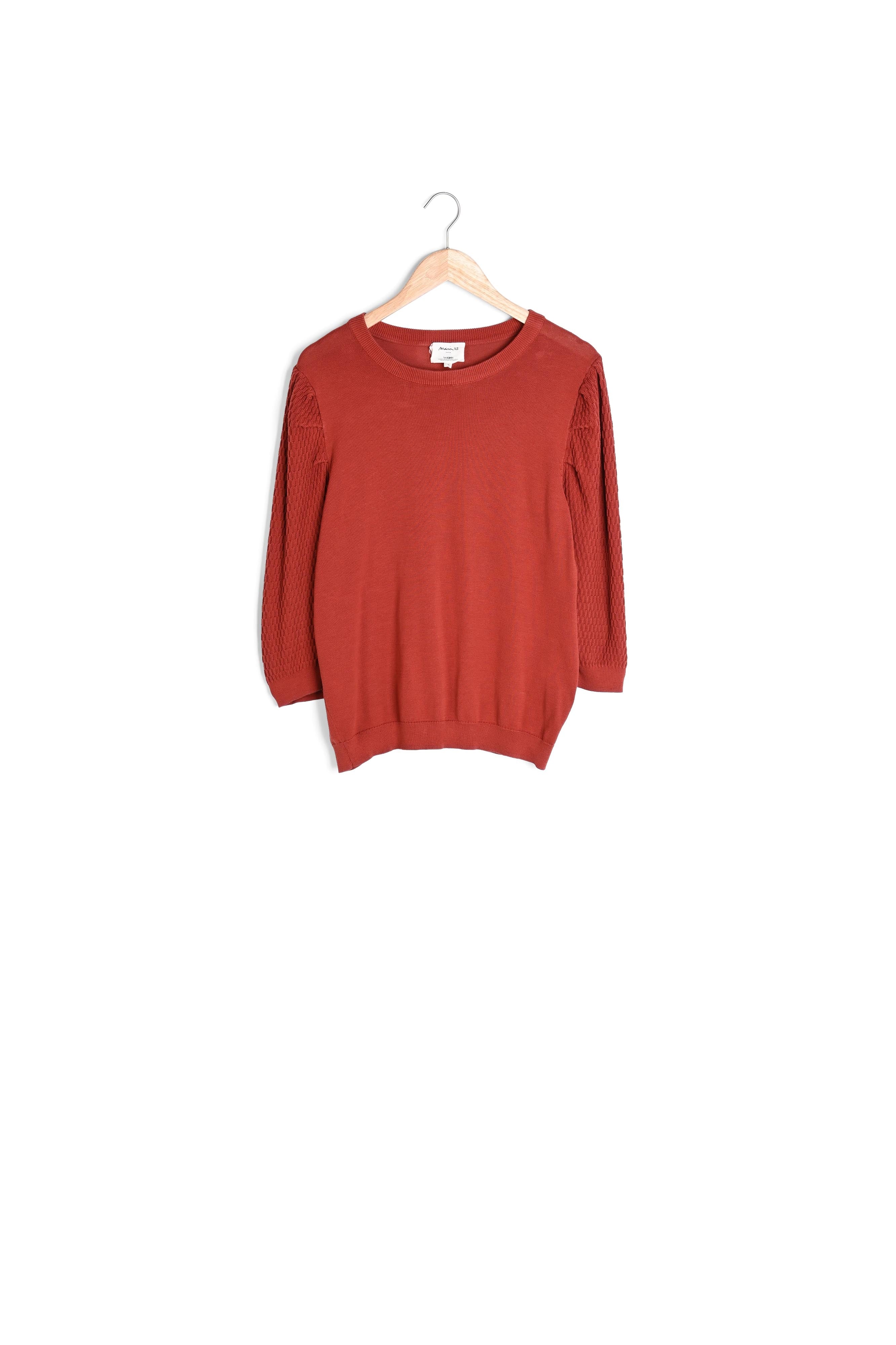 Pull en coton rouge brique Beryl Faume - seconde main