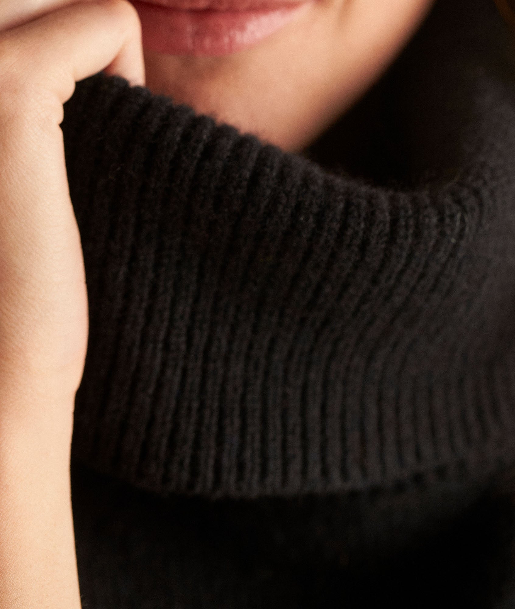 Pull sans manches en laine responsable noir Barclay Faume - seconde main