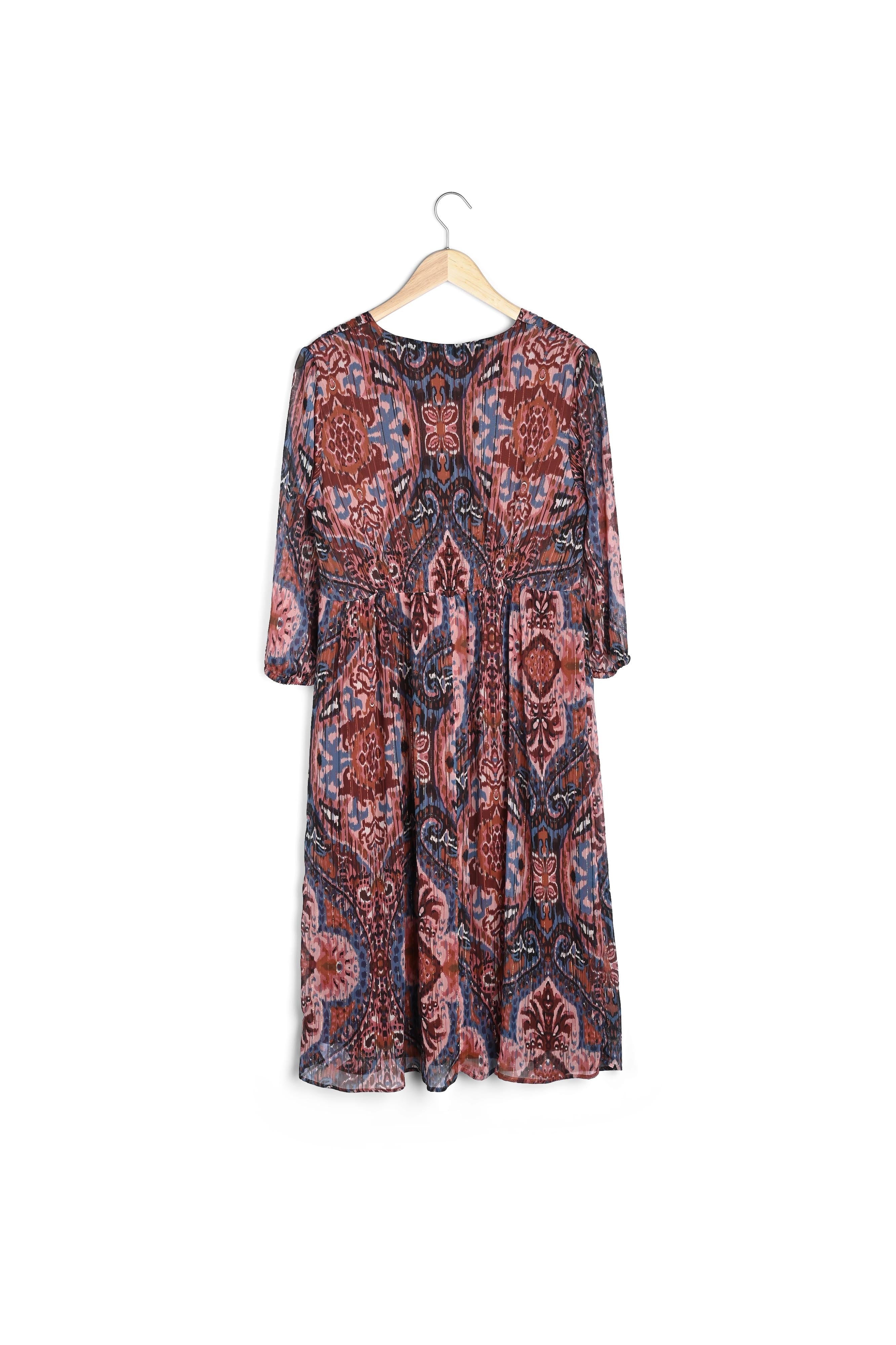 Robe longue imprimée rose Nirvana Faume - seconde main