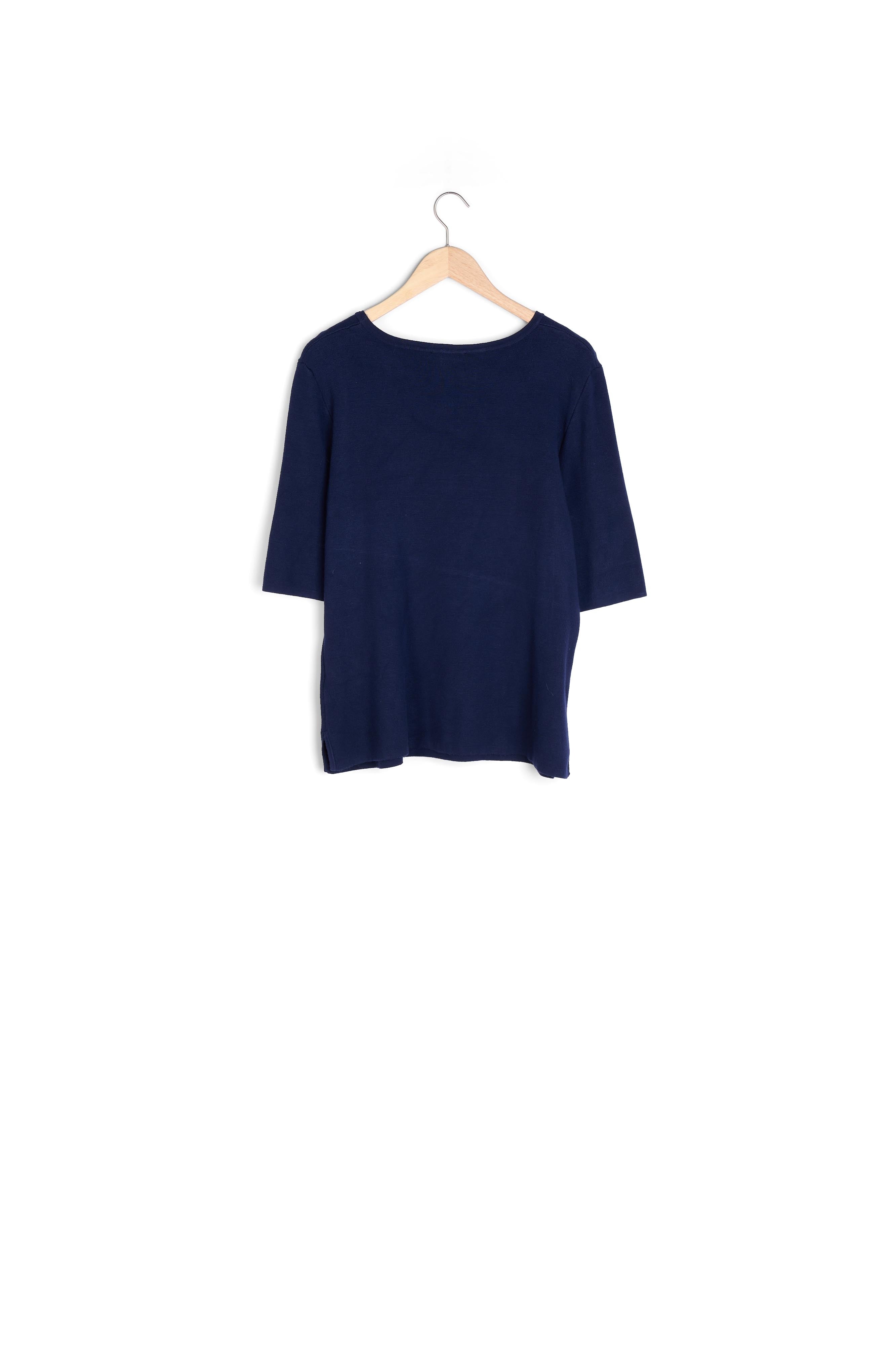 Pull marine compact oeillets Abricot Faume - seconde main