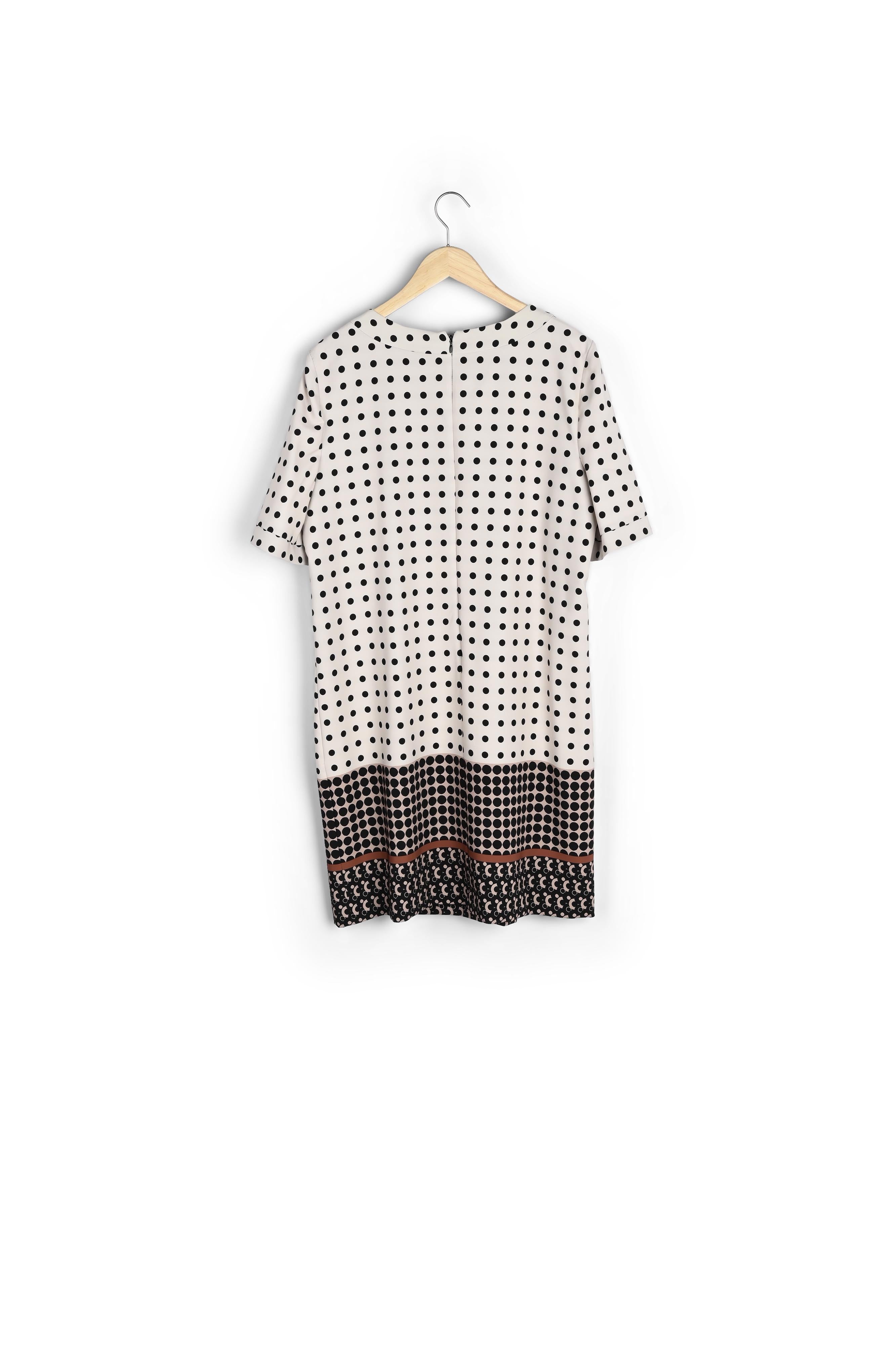 Robe beige imprimé pois Iliane Faume - seconde main