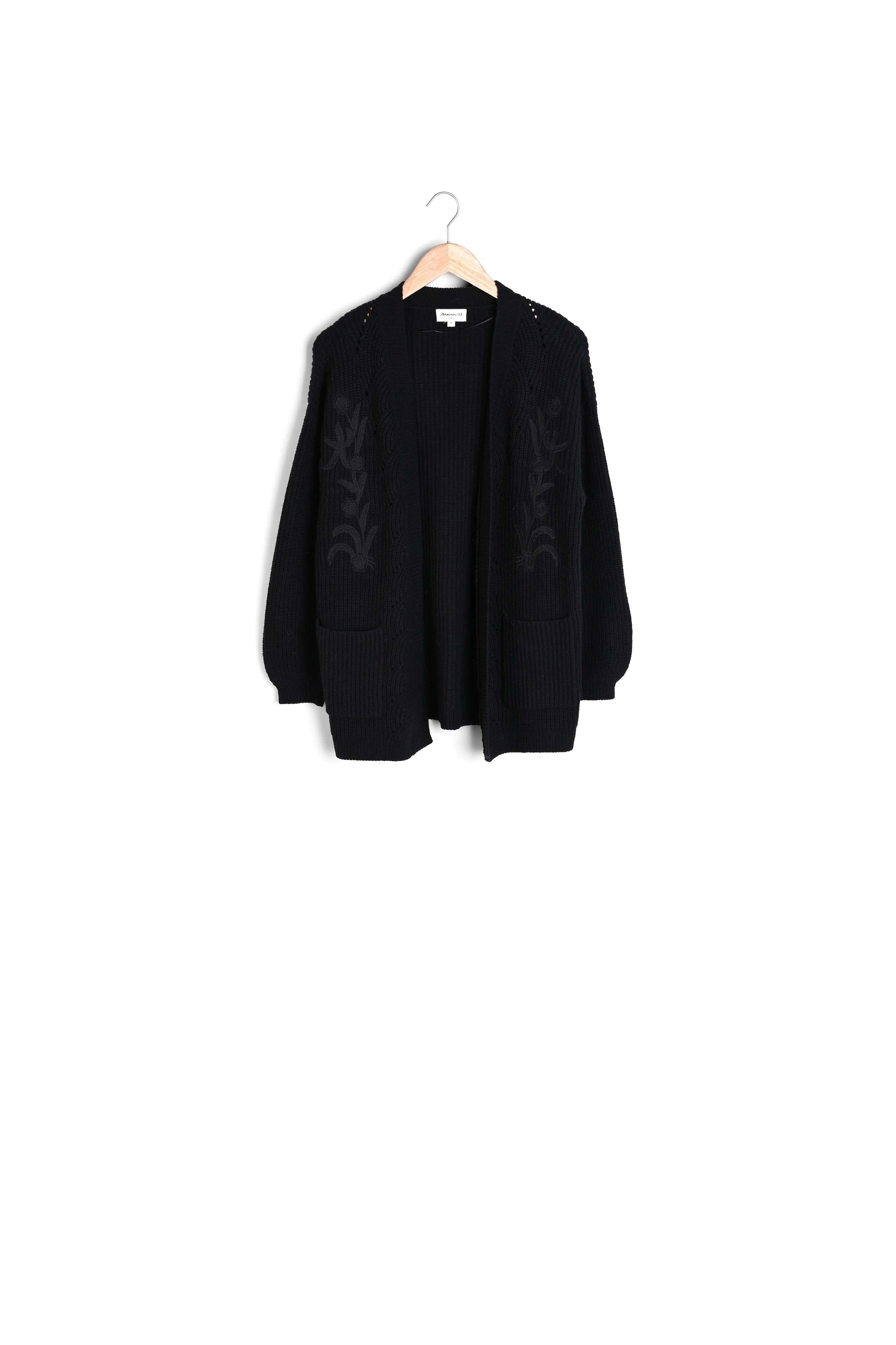 Gilet noir en laine mélangée Alexy Faume - seconde main