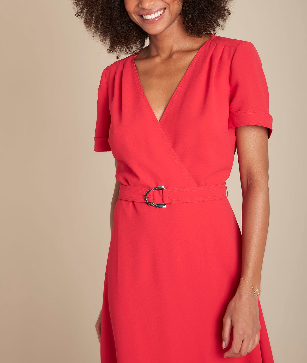 Robe cache-cœur dansante rouge Risia Faume - seconde main