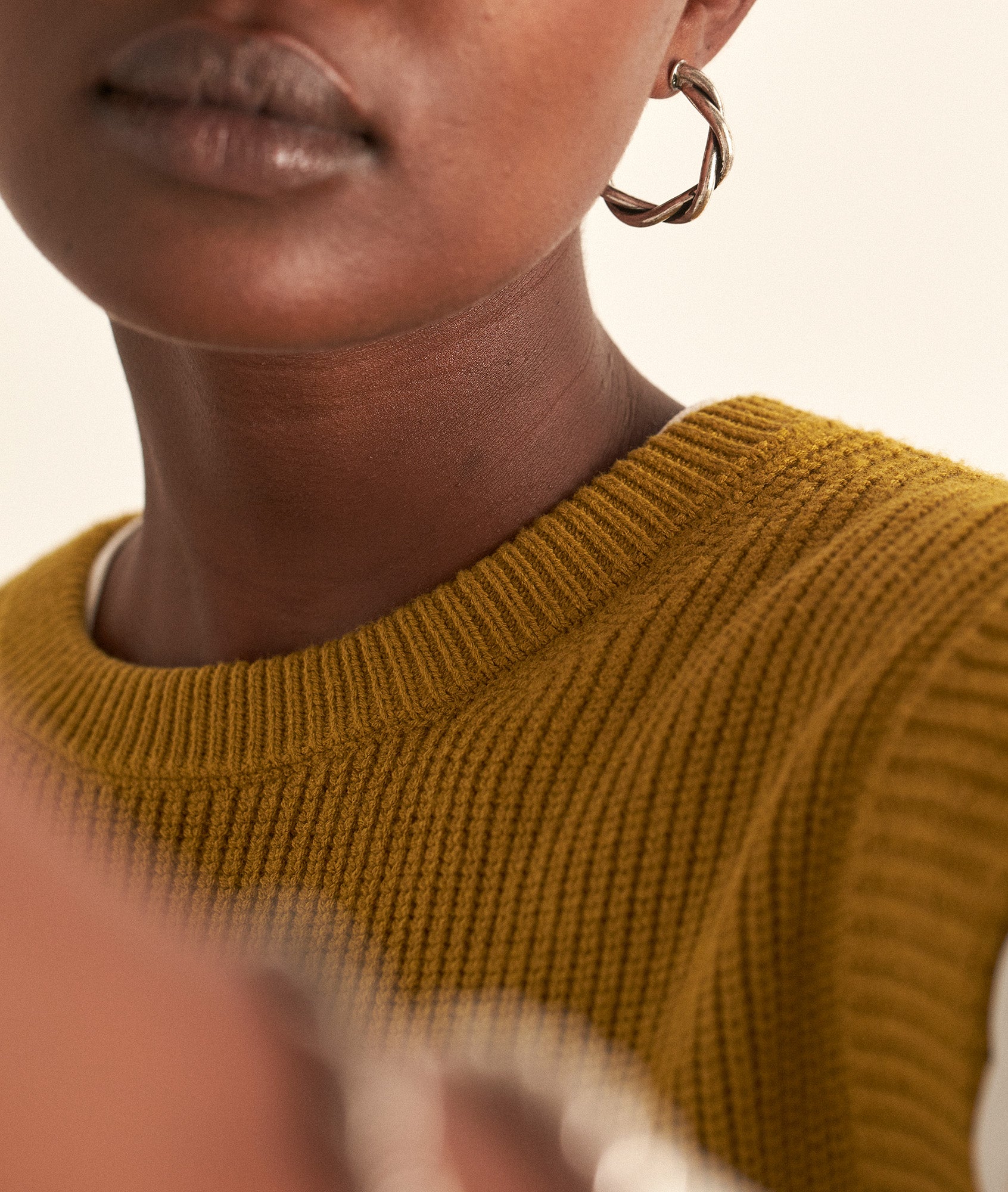 Pull sans manches en viscose EcoVero olive Bill Faume - seconde main