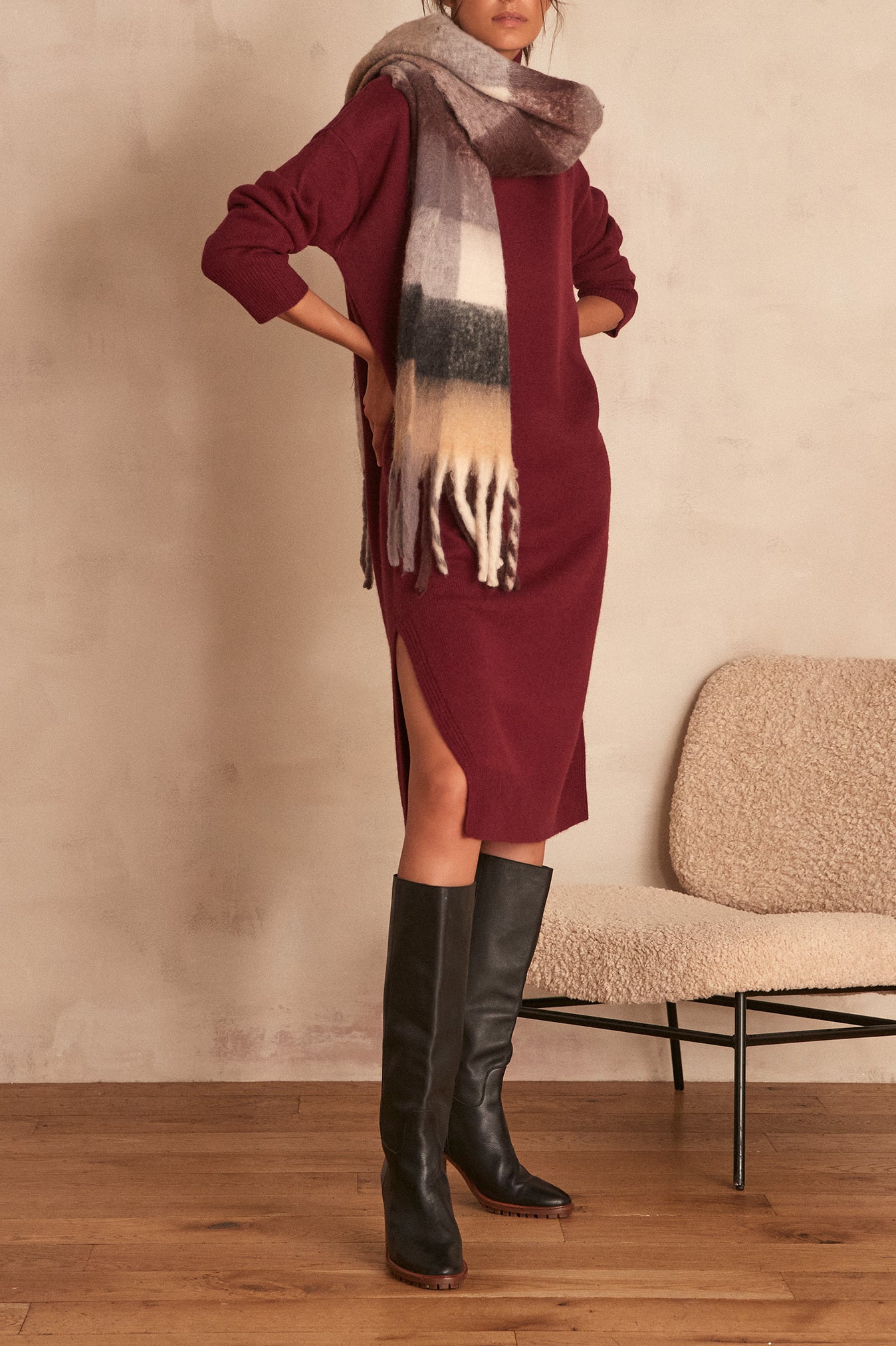 Robe en laine et yack Cathia Faume - seconde main