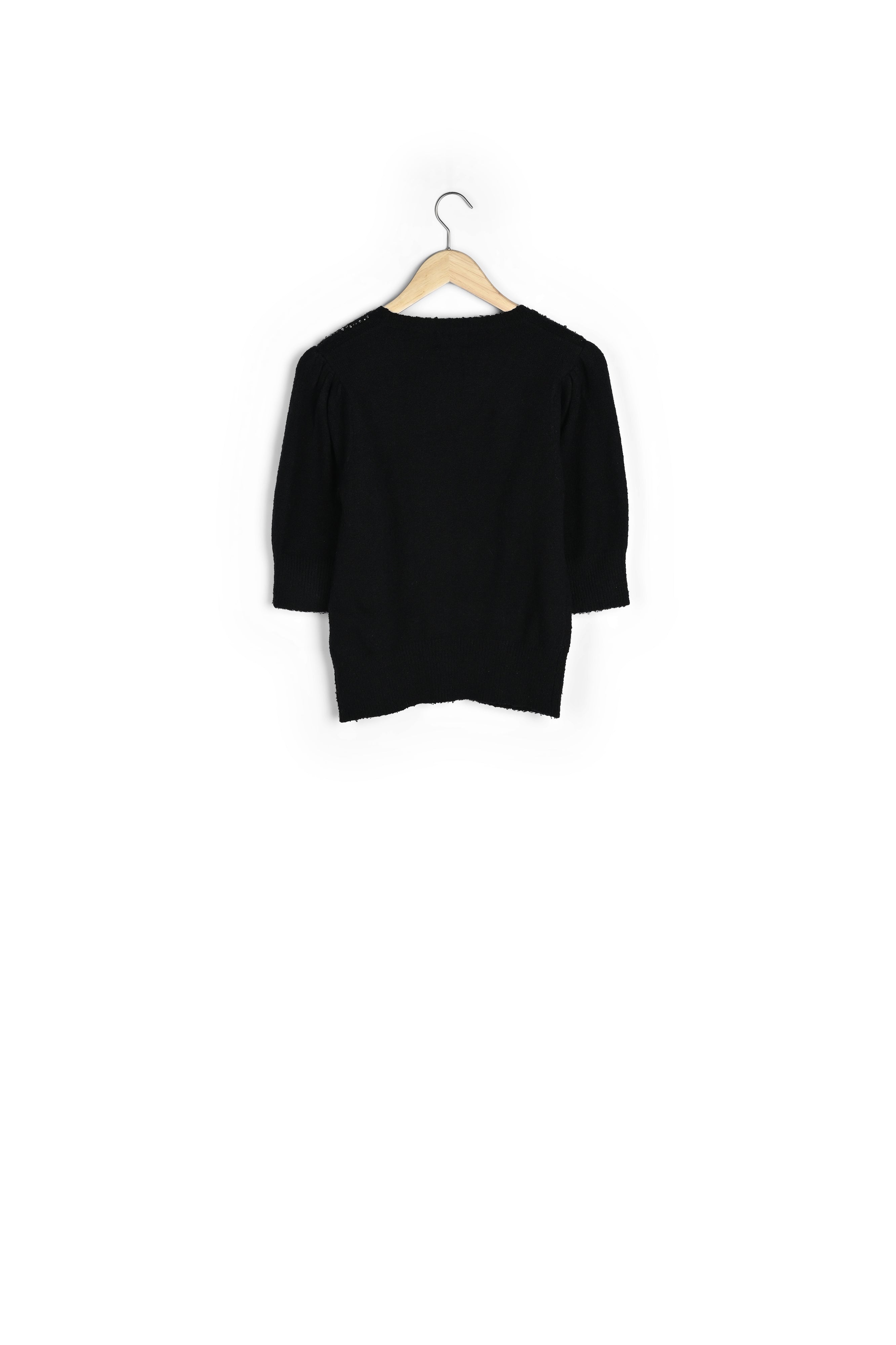 Pull noir à manches trois quarts Tekno Faume - seconde main