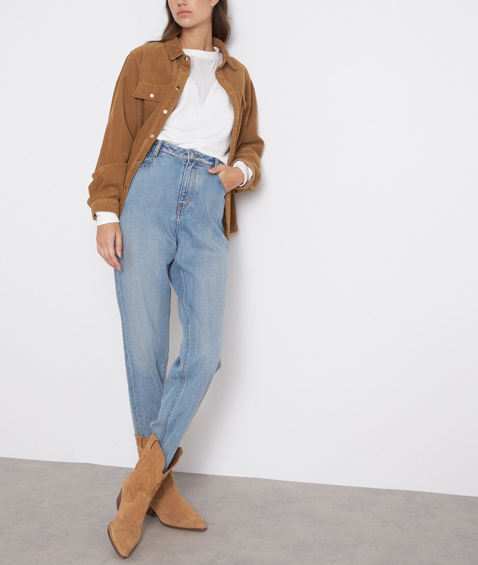 Sweat-shirt en coton brodé blanc Manon Faume - seconde main