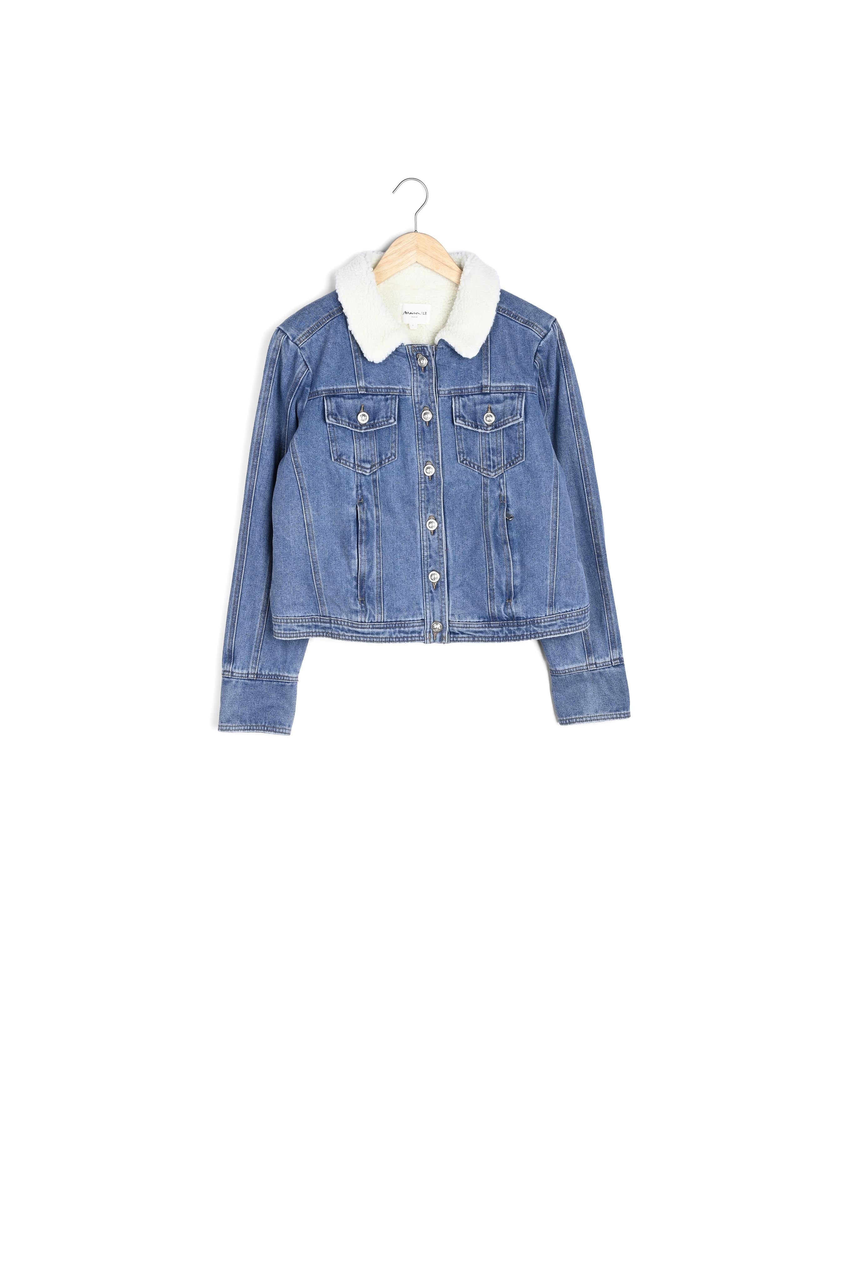 Veste en jean fausse fourrure Panache Faume - seconde main