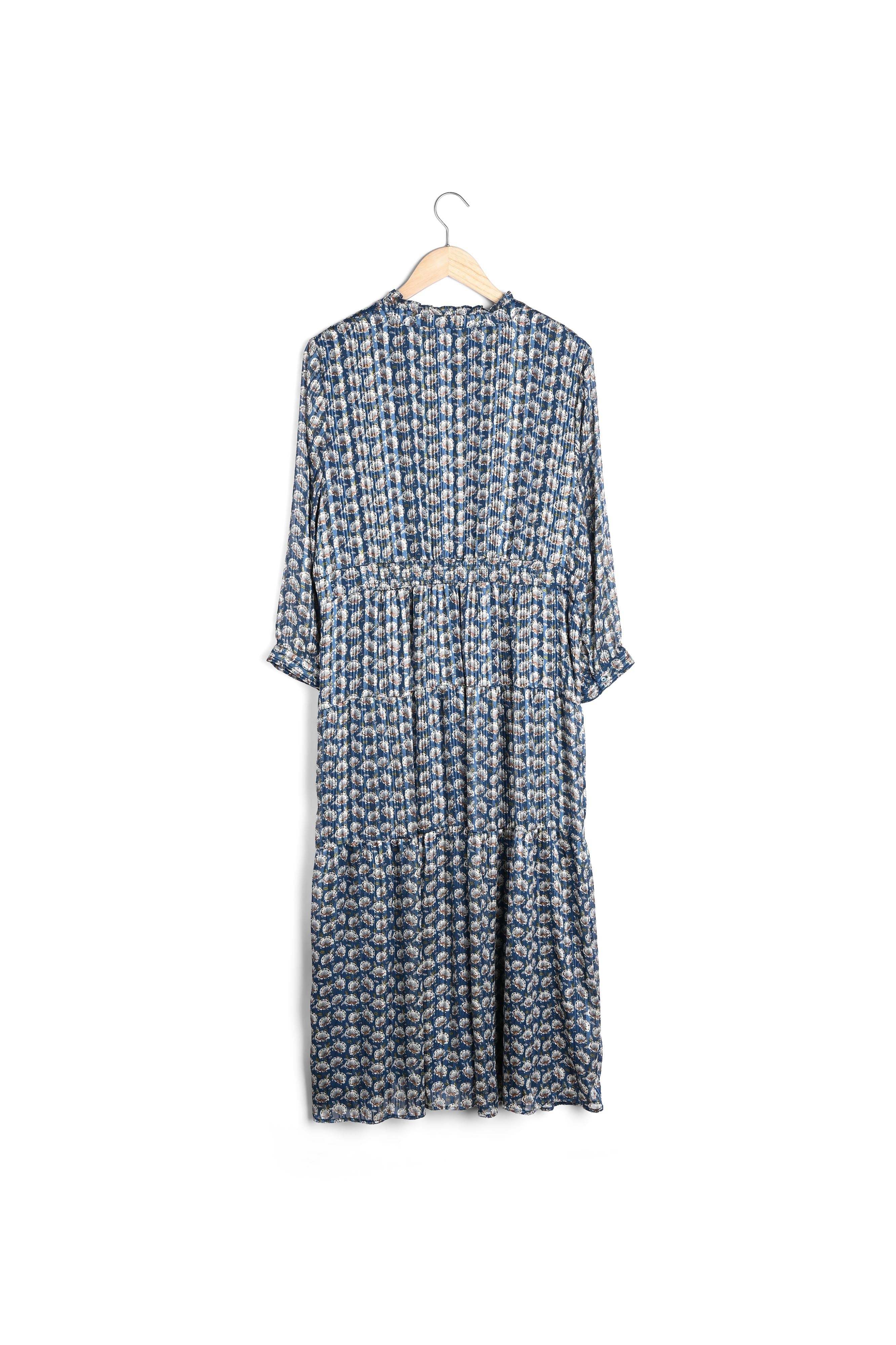 Robe longue imprimée bleue Carola Faume - seconde main