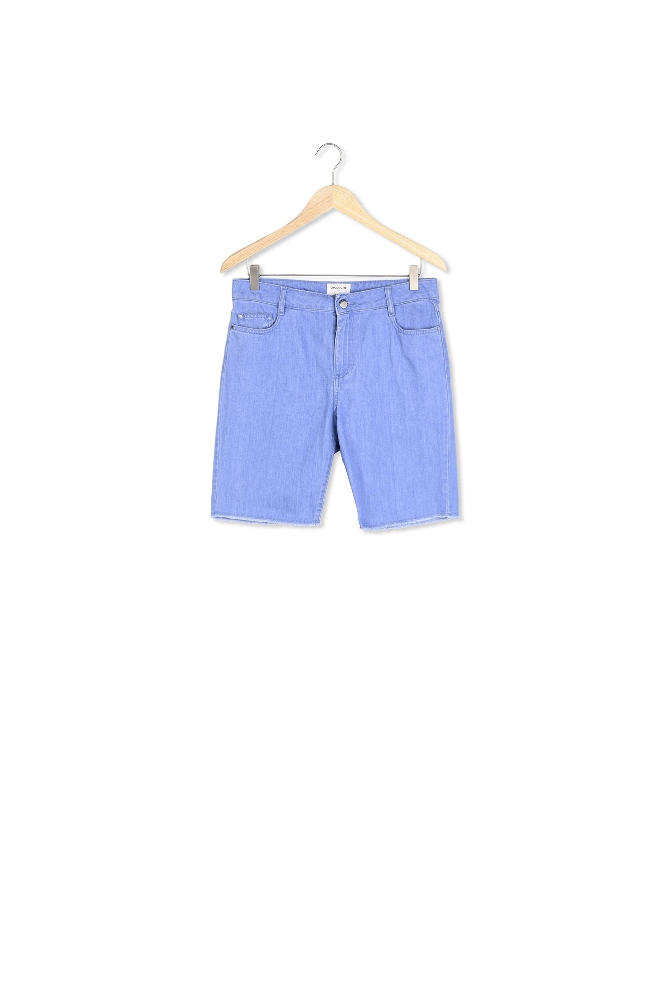 Bermuda en coton à bords francs bleu ciel Chiara Faume - seconde main