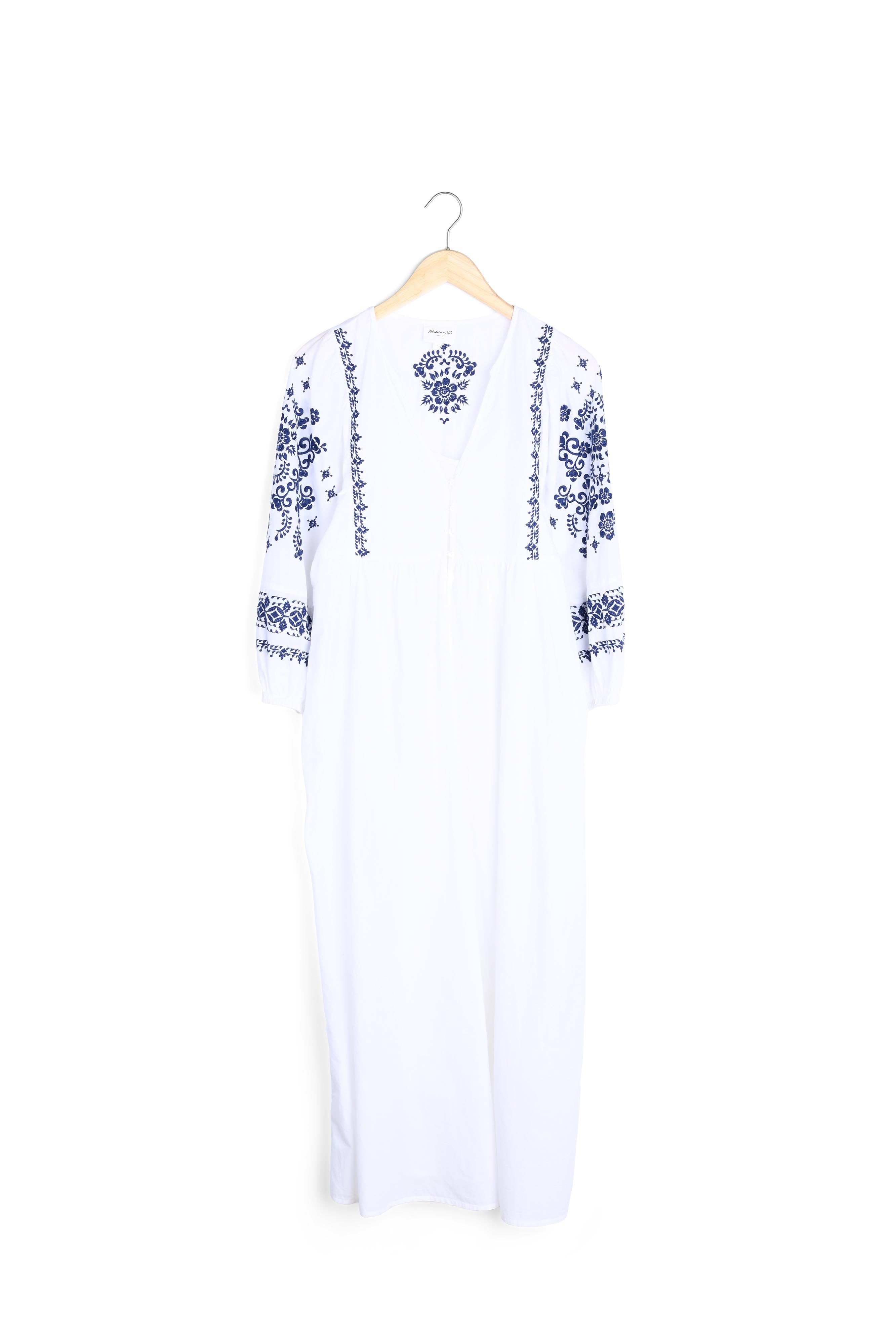 Robe longue brodée blanche Sophie Faume - seconde main