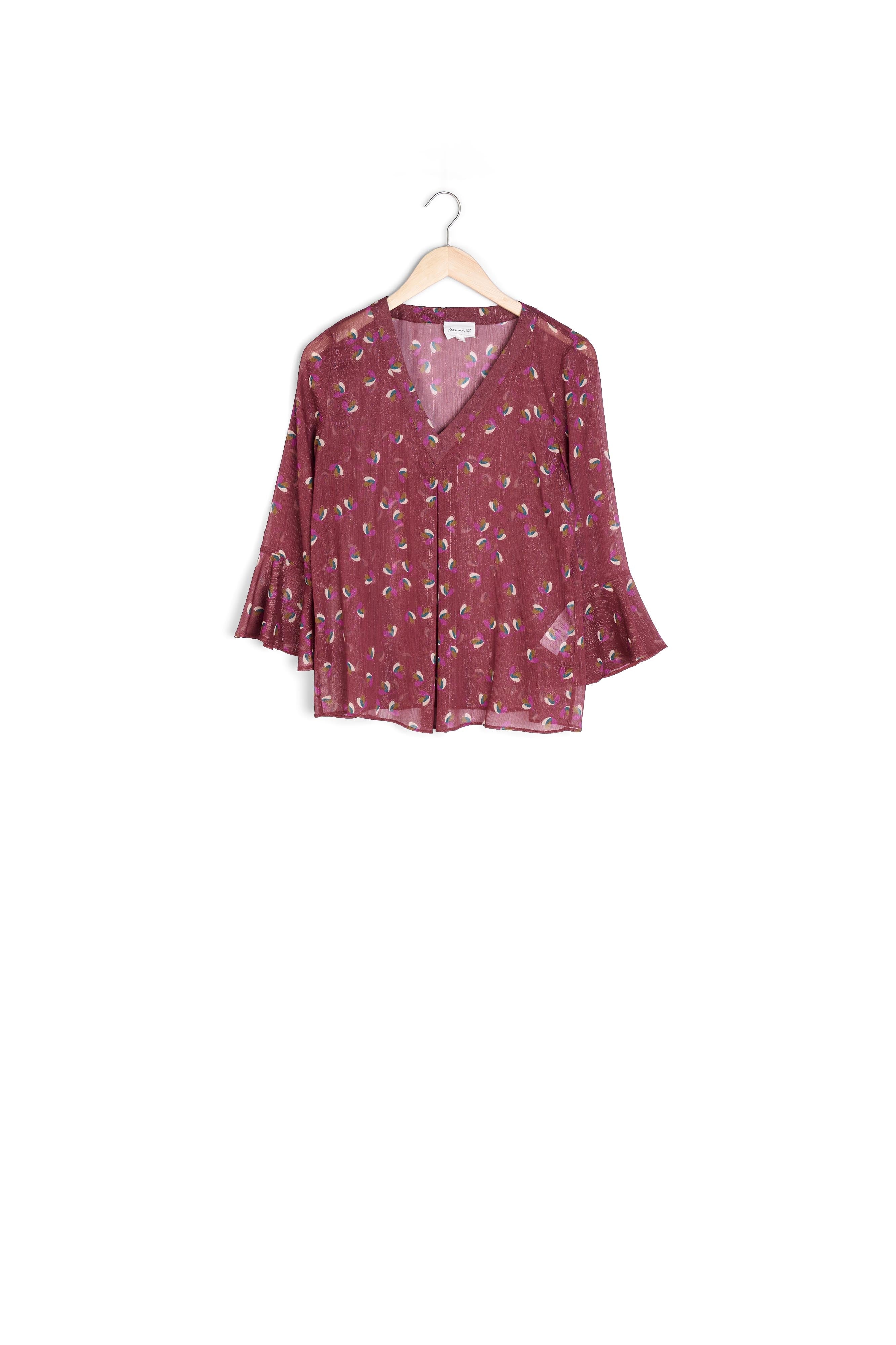 Blouse pourpre imprimée Munich Faume - seconde main