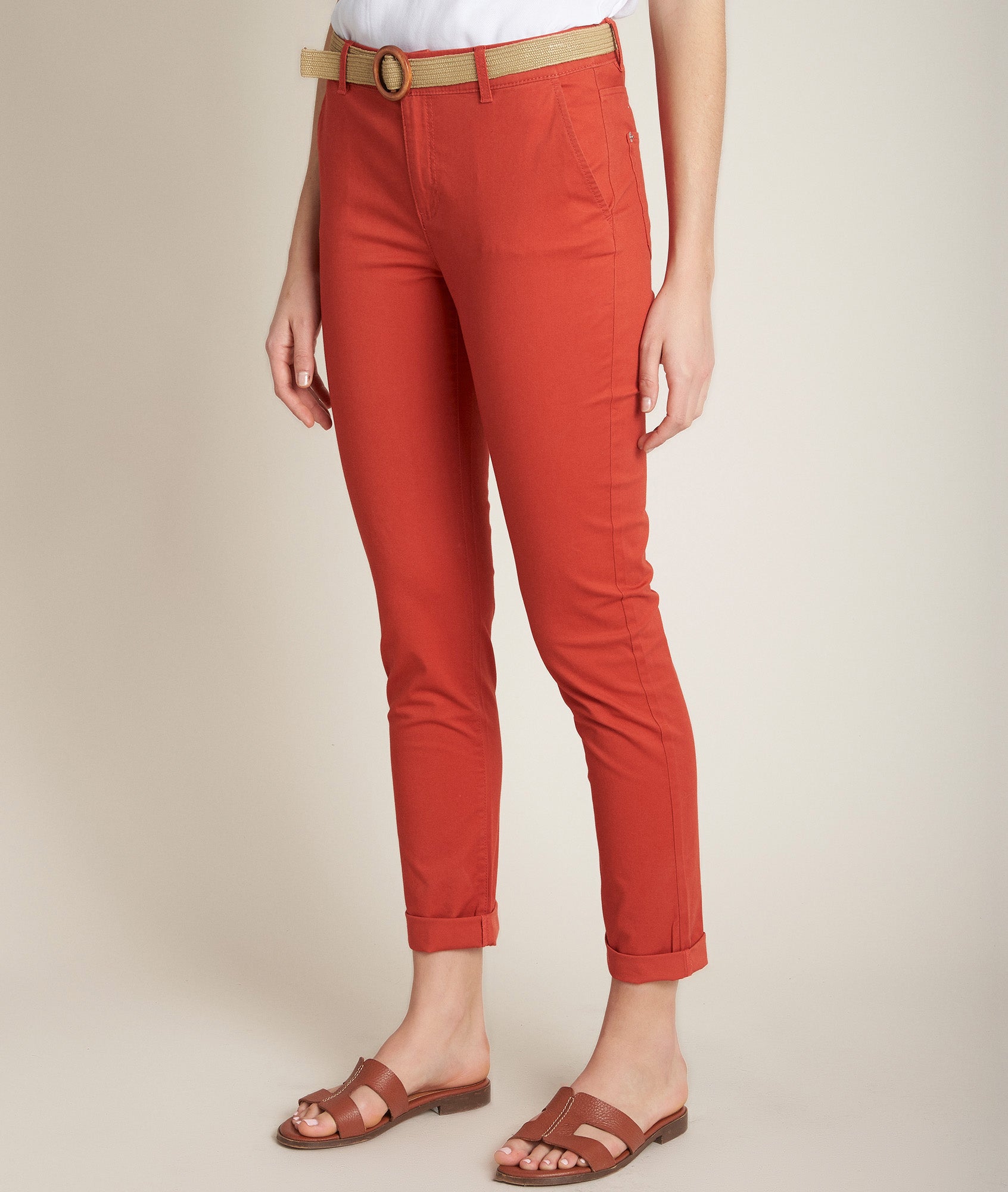 Pantalon chino brique Francis Faume - seconde main