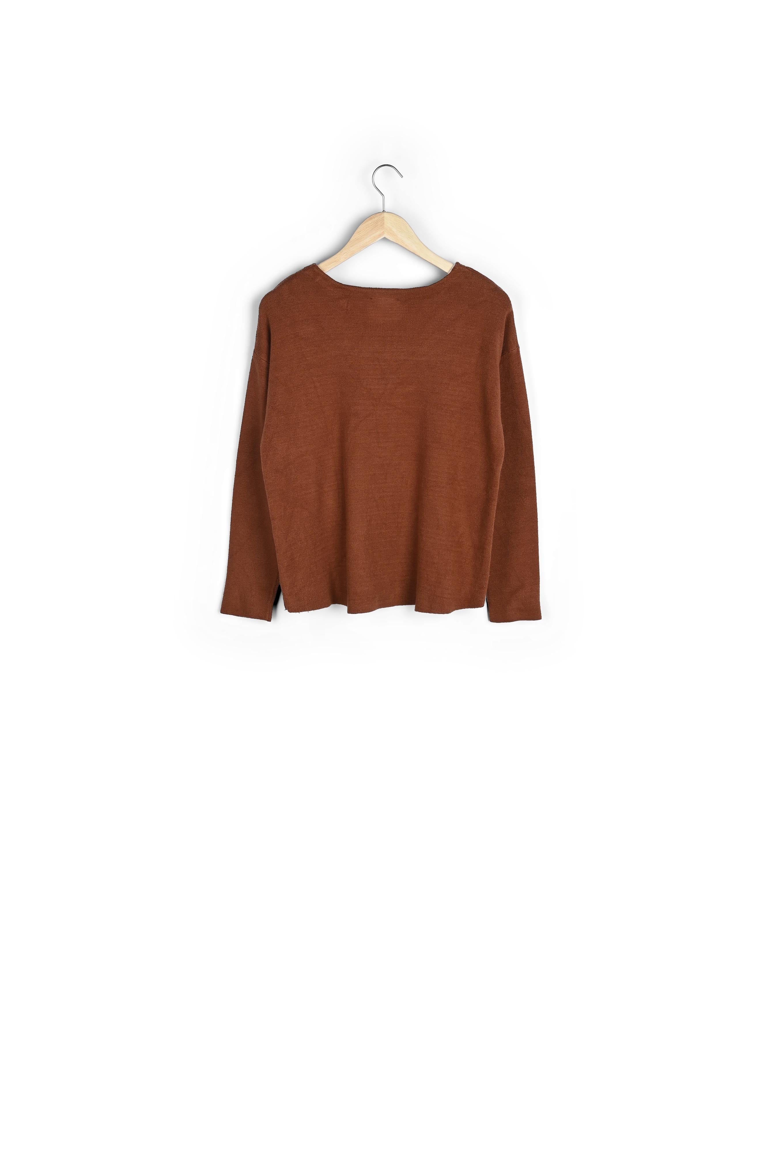 Pull acajou avec logo Fidji Faume - seconde main