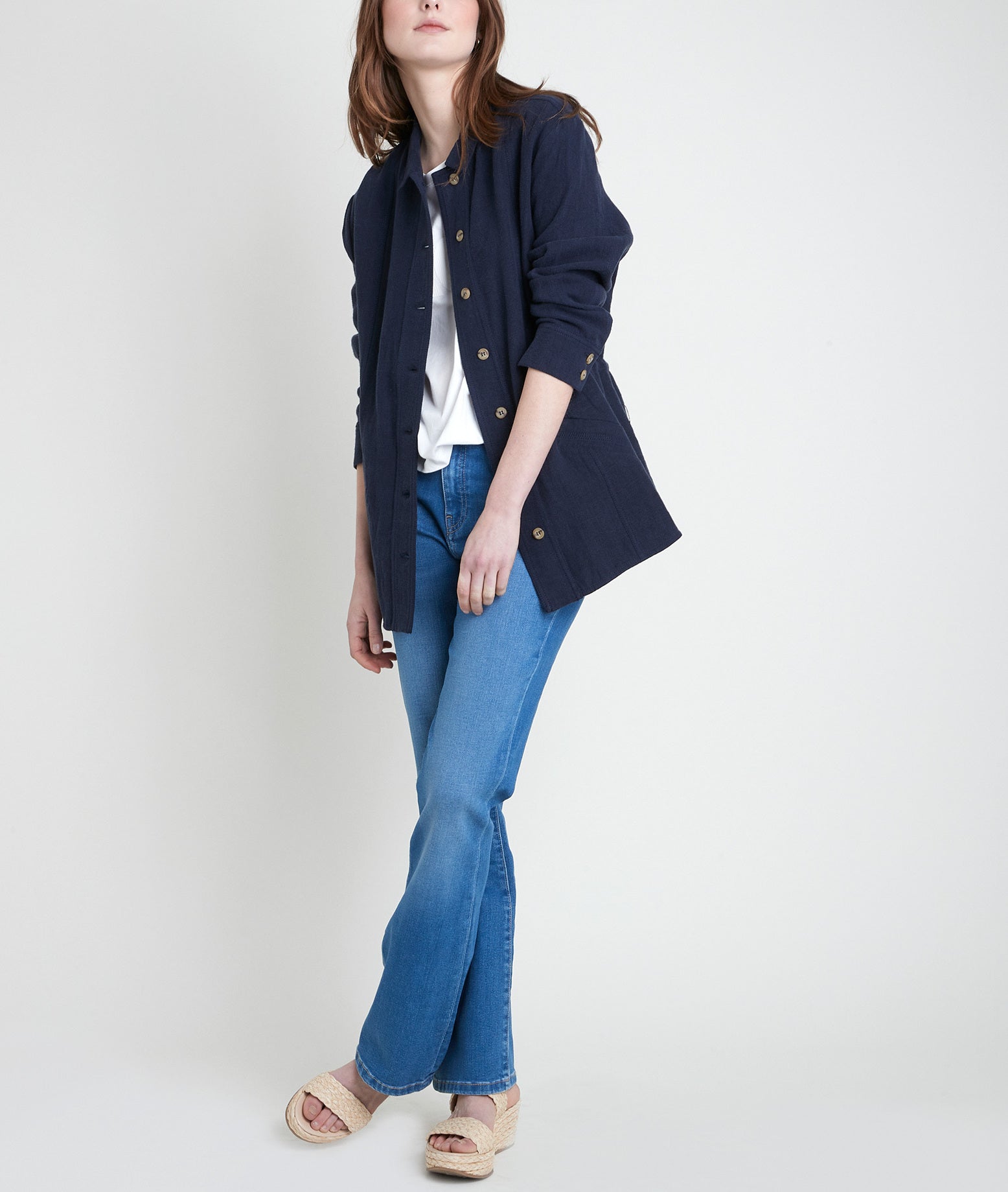 Veste en lin marine Paolita Faume - seconde main