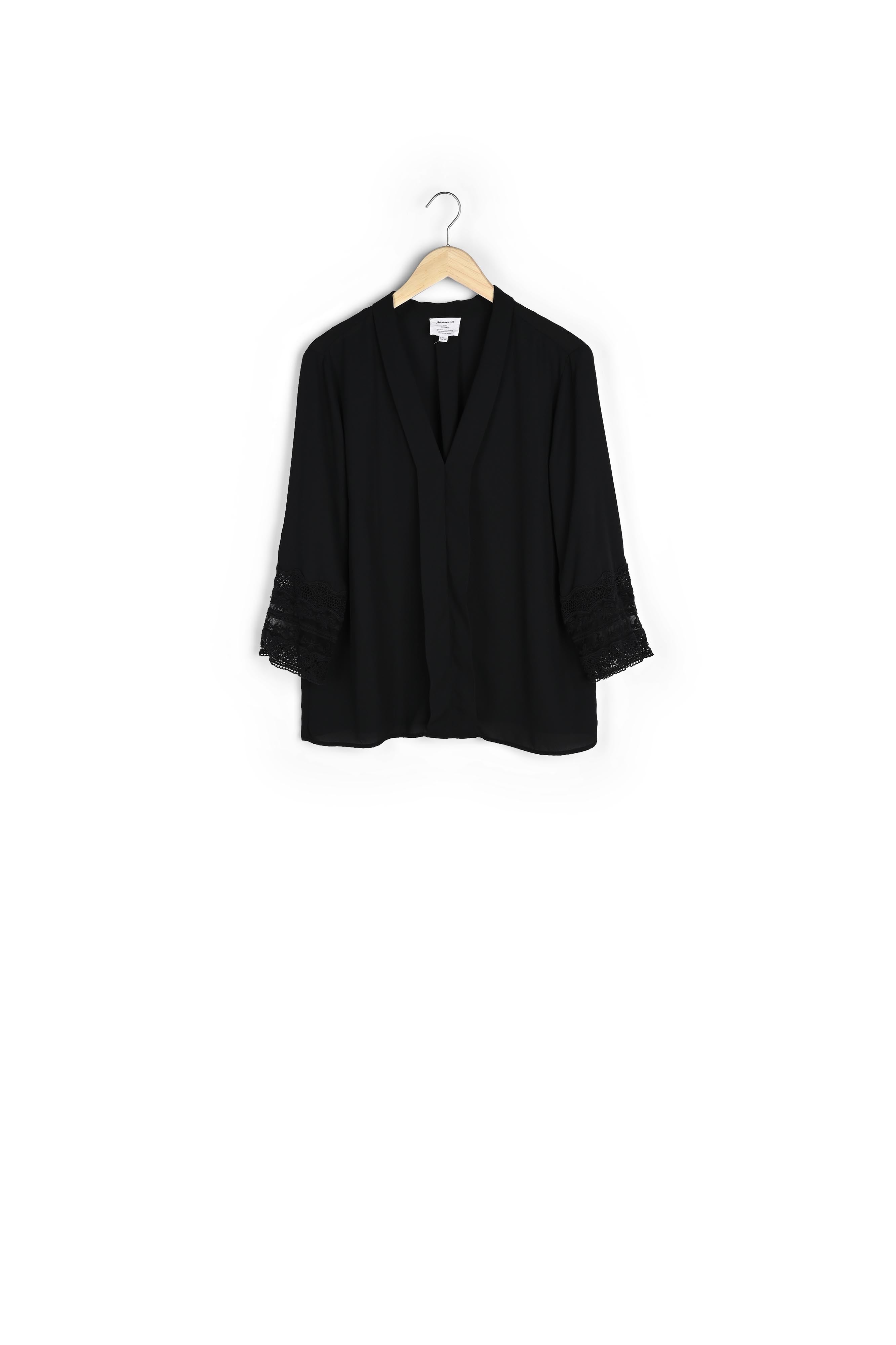Blouse en polyester recyclé noire Janis Faume - seconde main