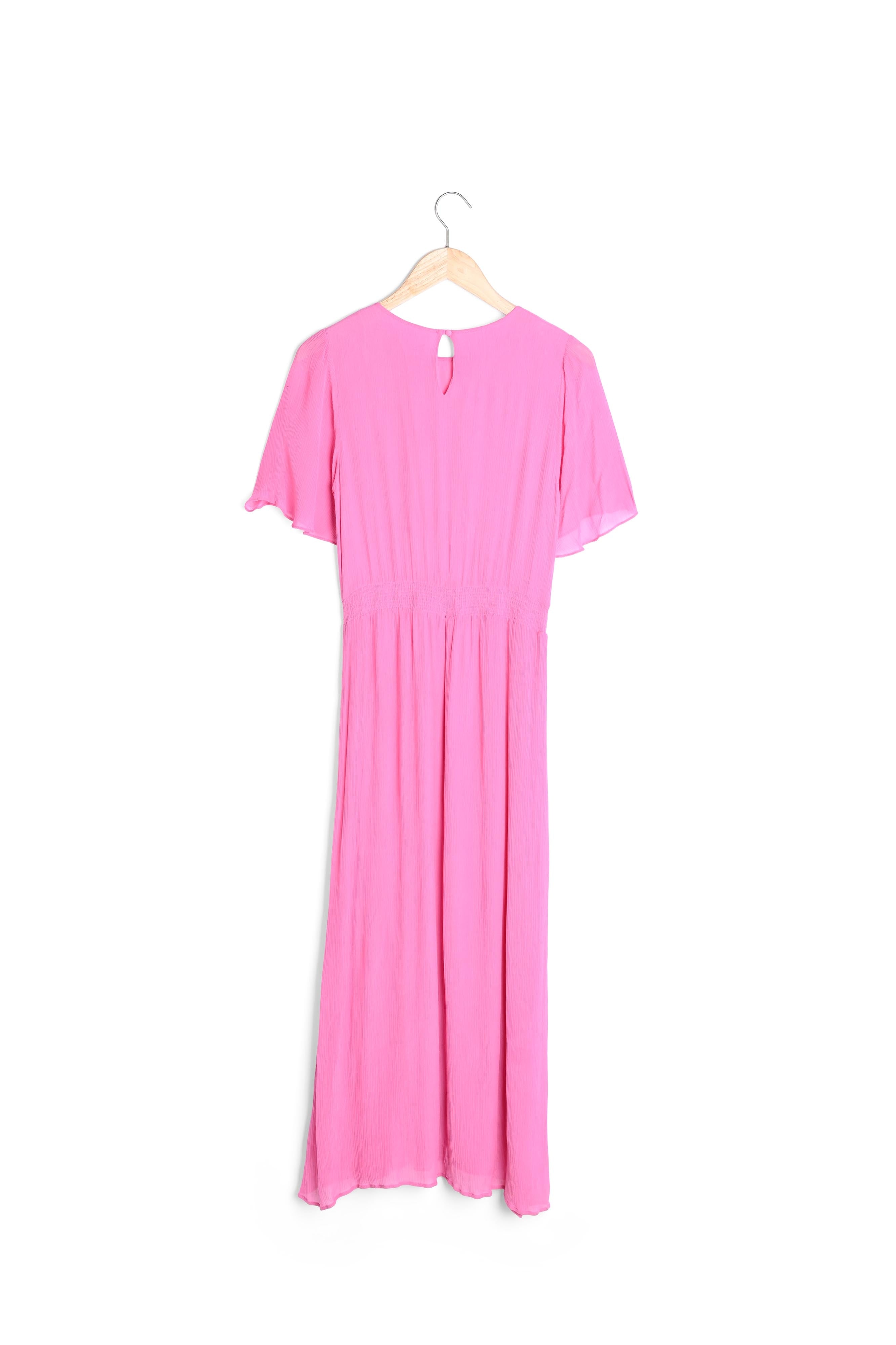 Robe longue en soie rose fuchsia Nive Faume - seconde main