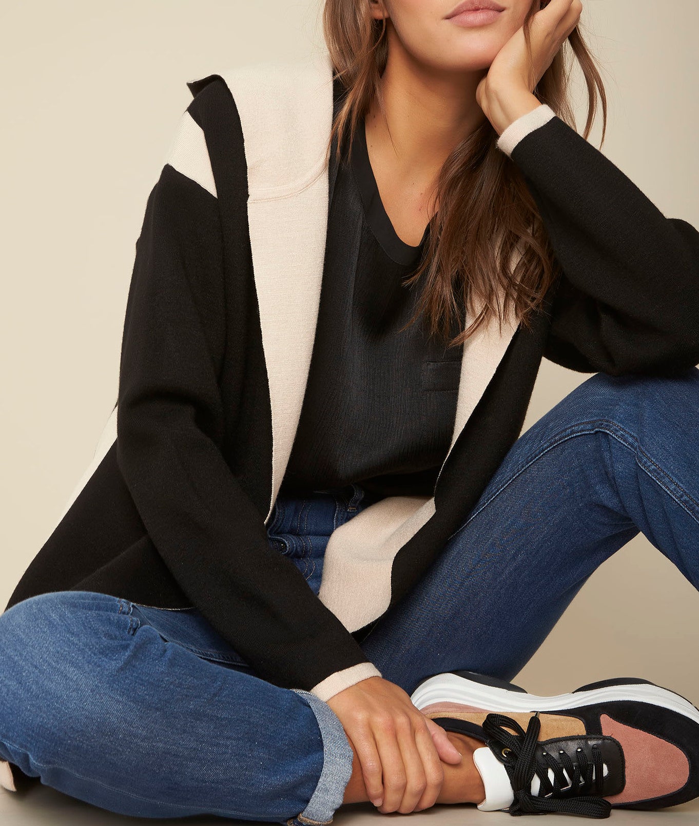 Veste en maille à capuche Fantastique Faume - seconde main