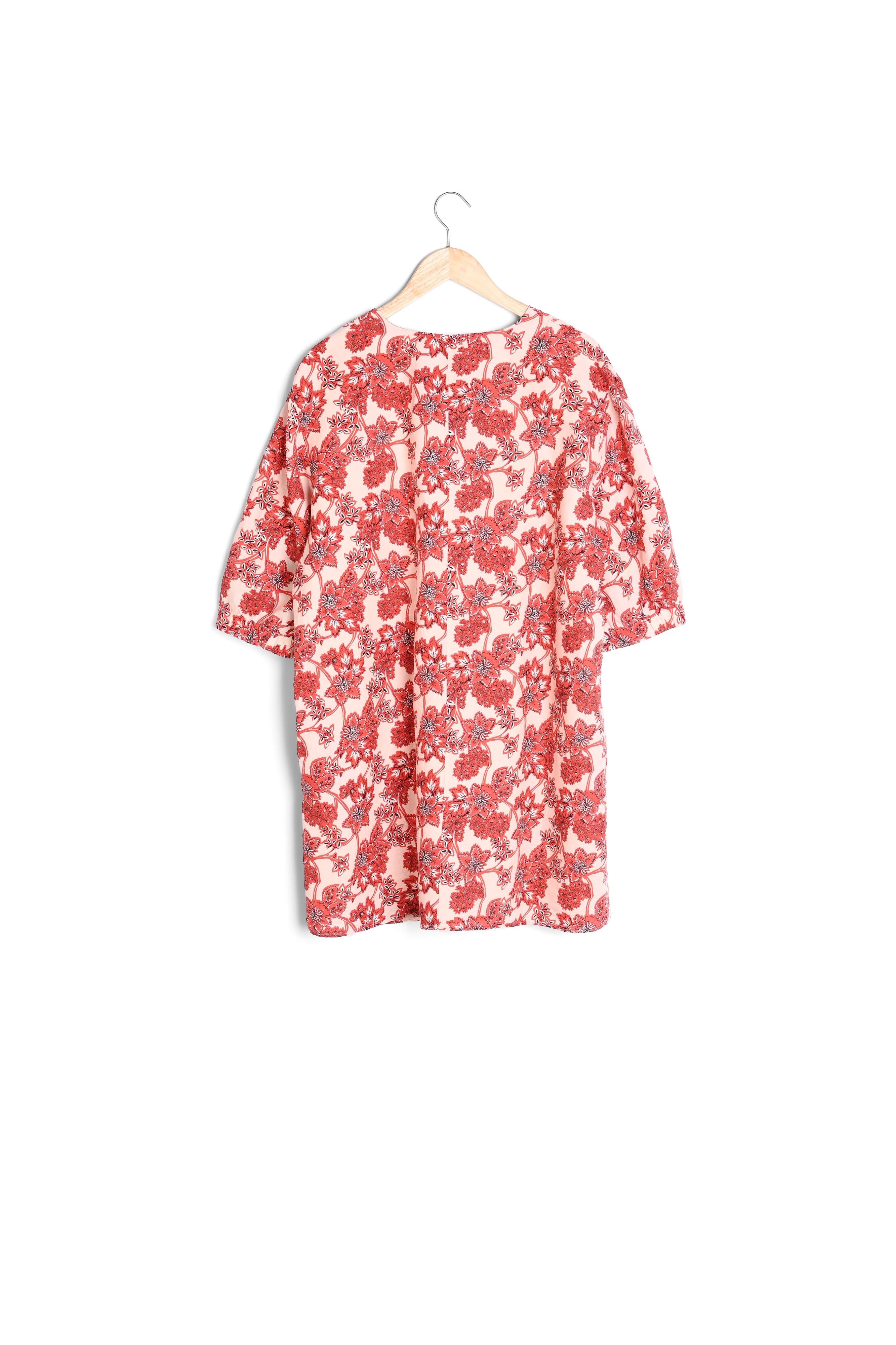 Robe courte à l'imprimé floral rouge Noemie Faume - seconde main