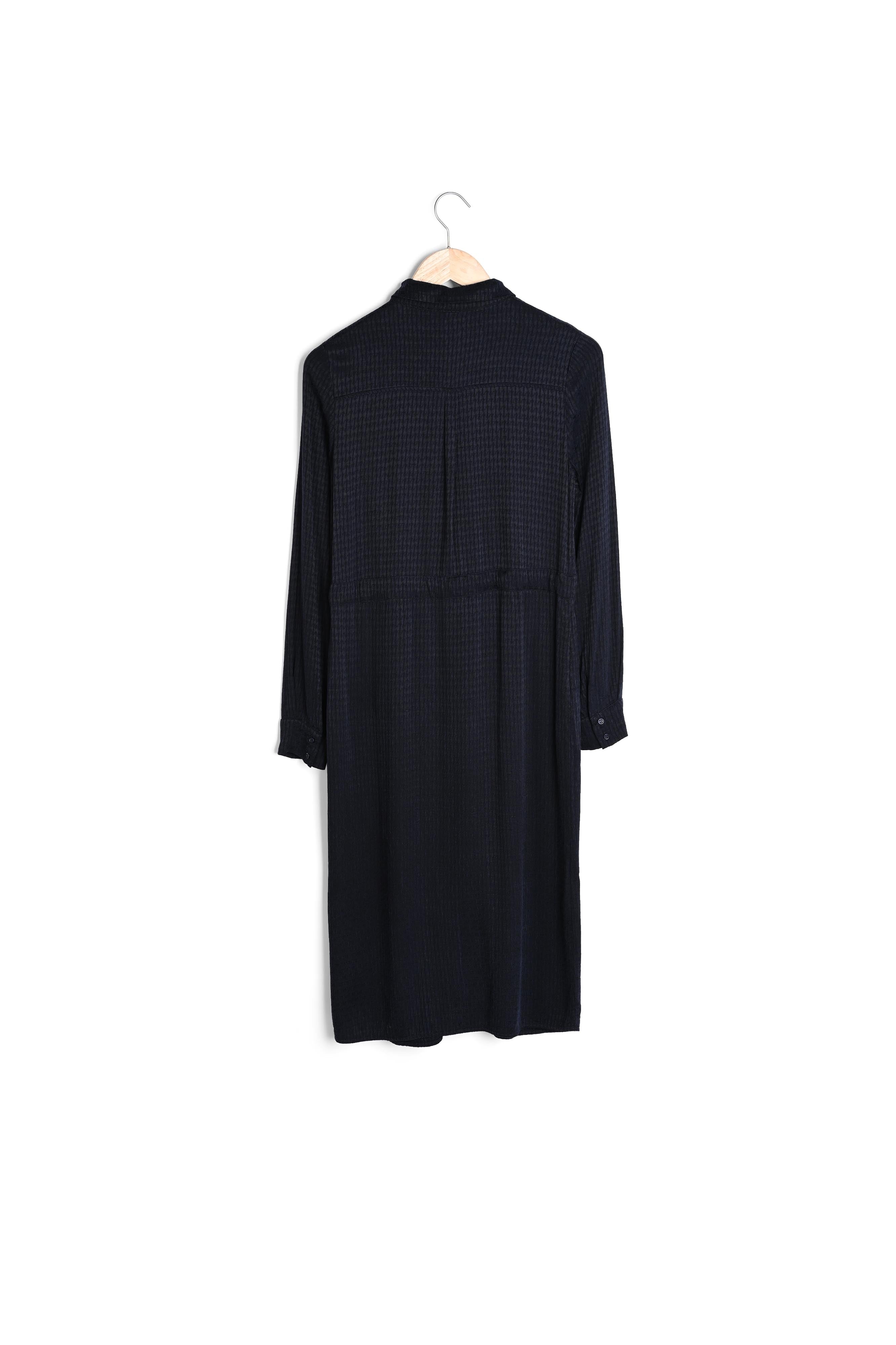 Robe mi-longue bleu marine Sylvie Faume - seconde main