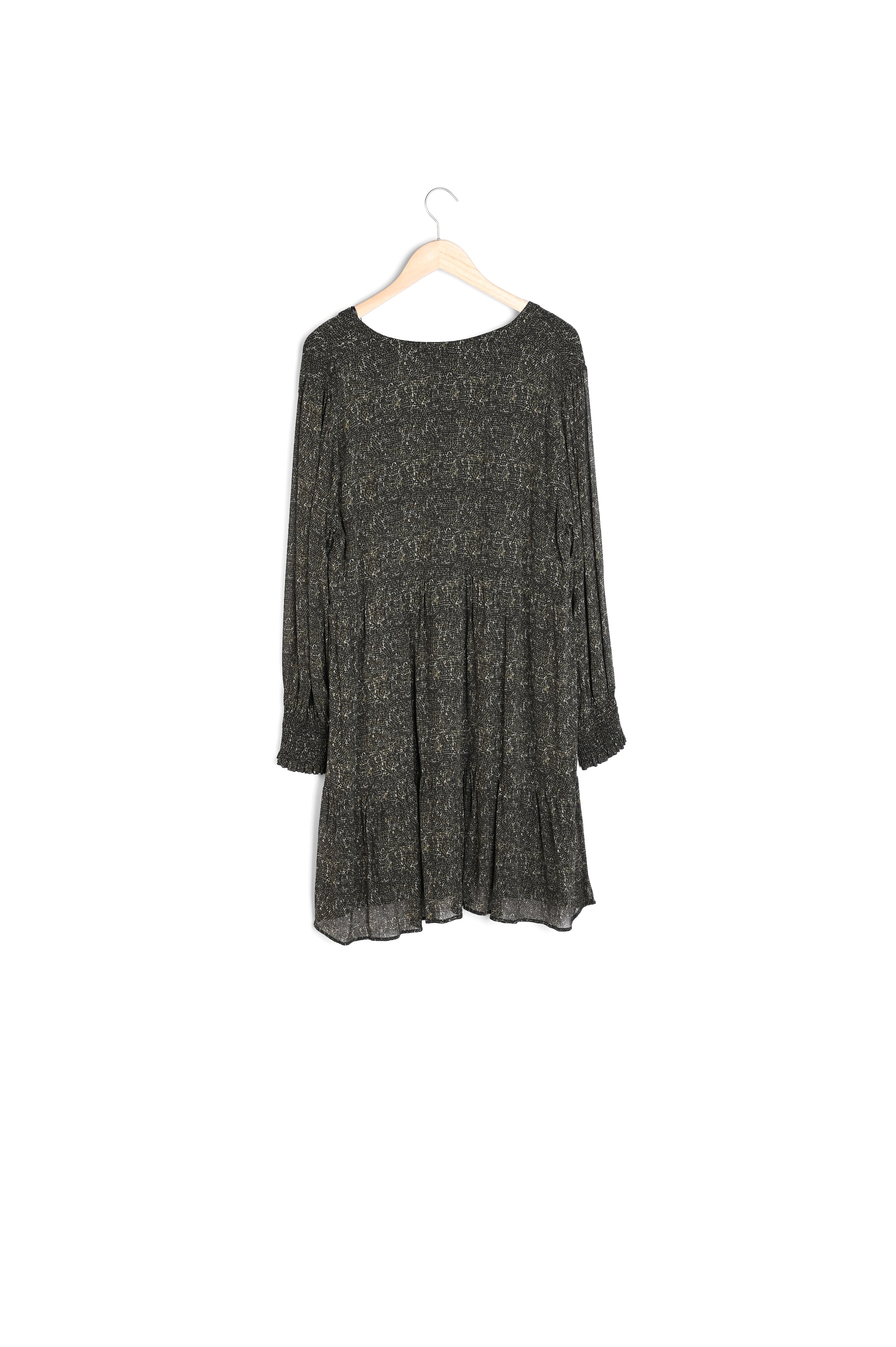 Robe courte kaki imprimée Hadira Faume - seconde main