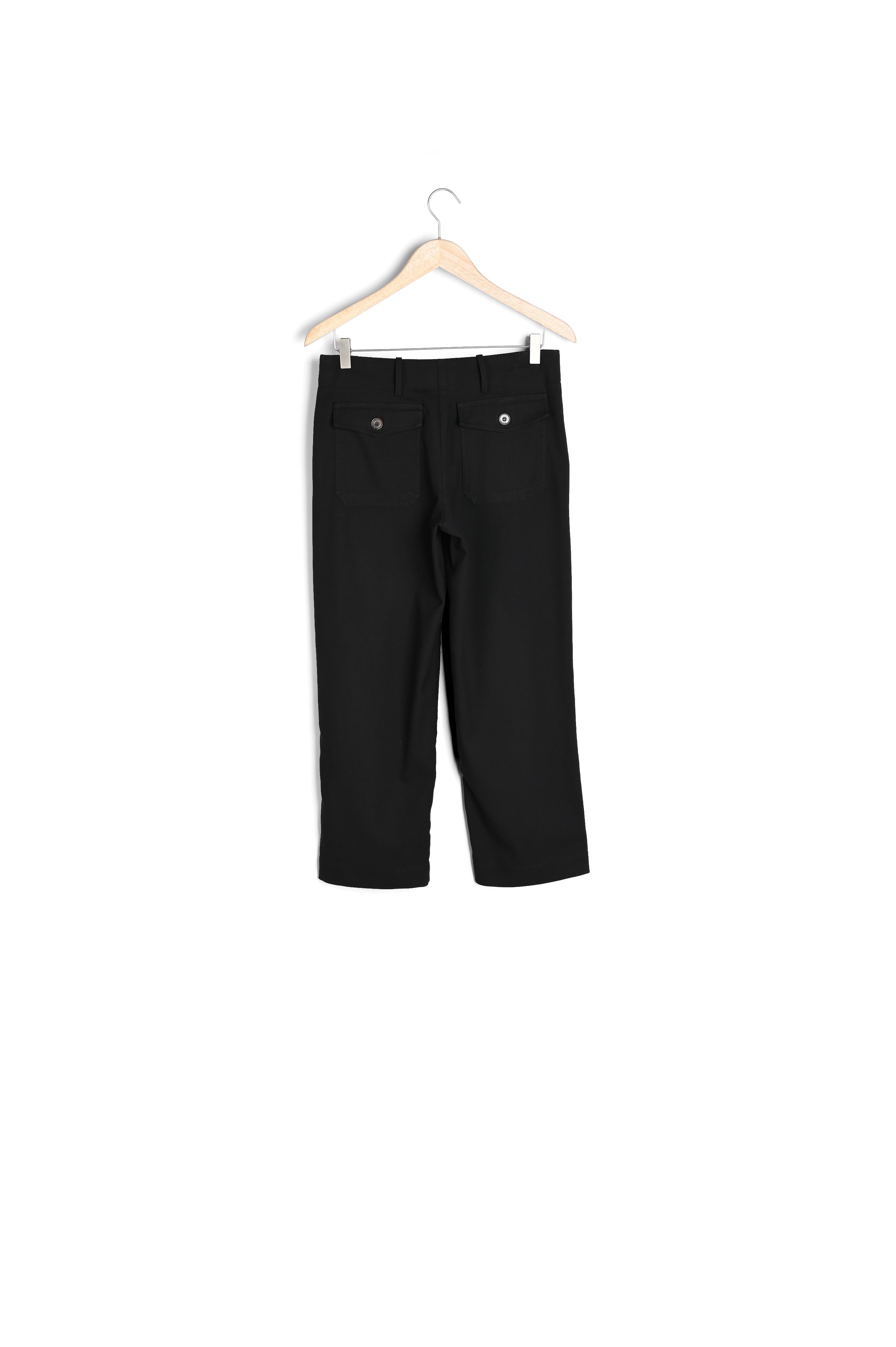 Pantalon droit et court en noir Tresor Faume - seconde main