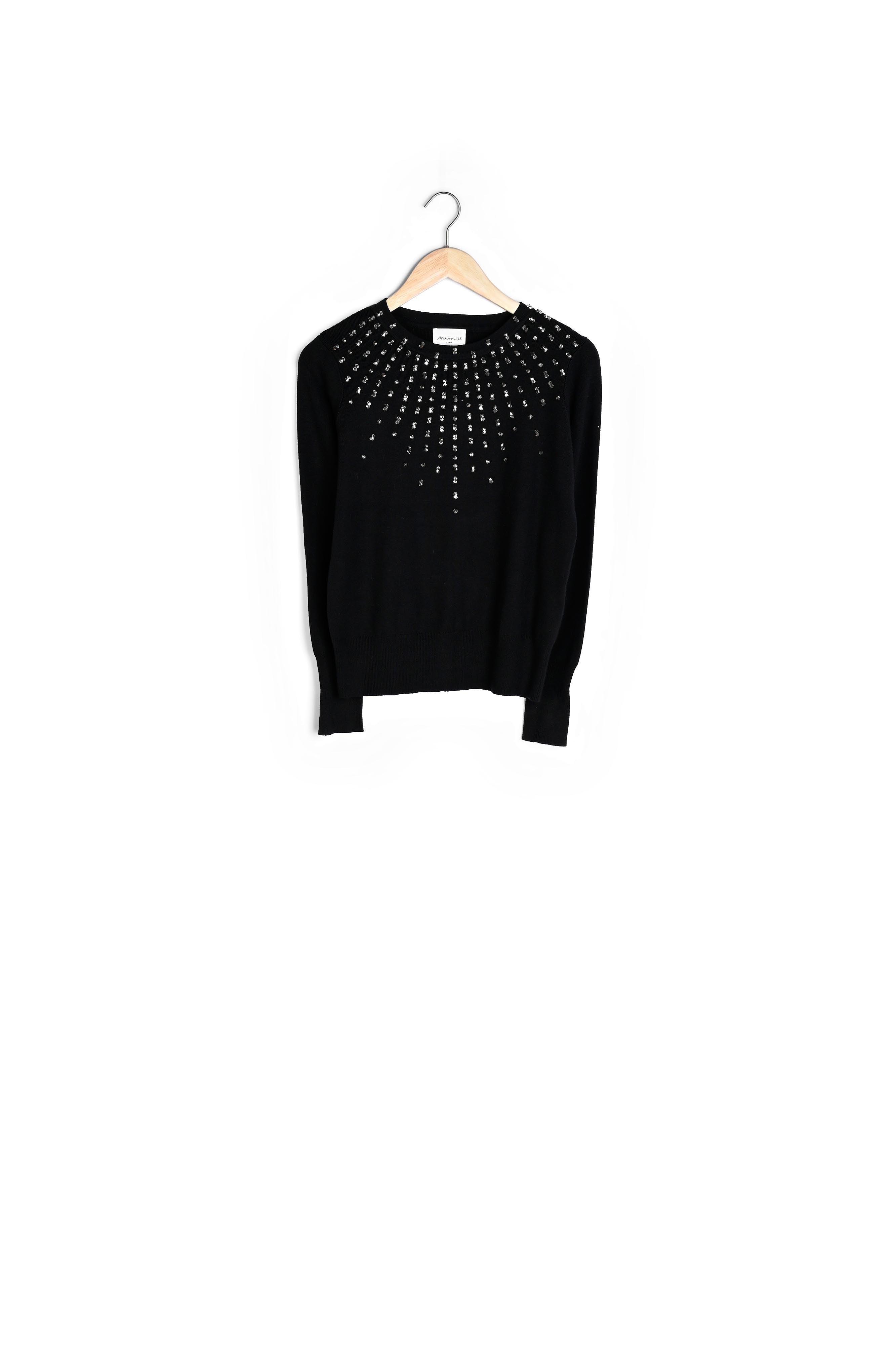 Pull col rond avec strass Rick Faume - seconde main