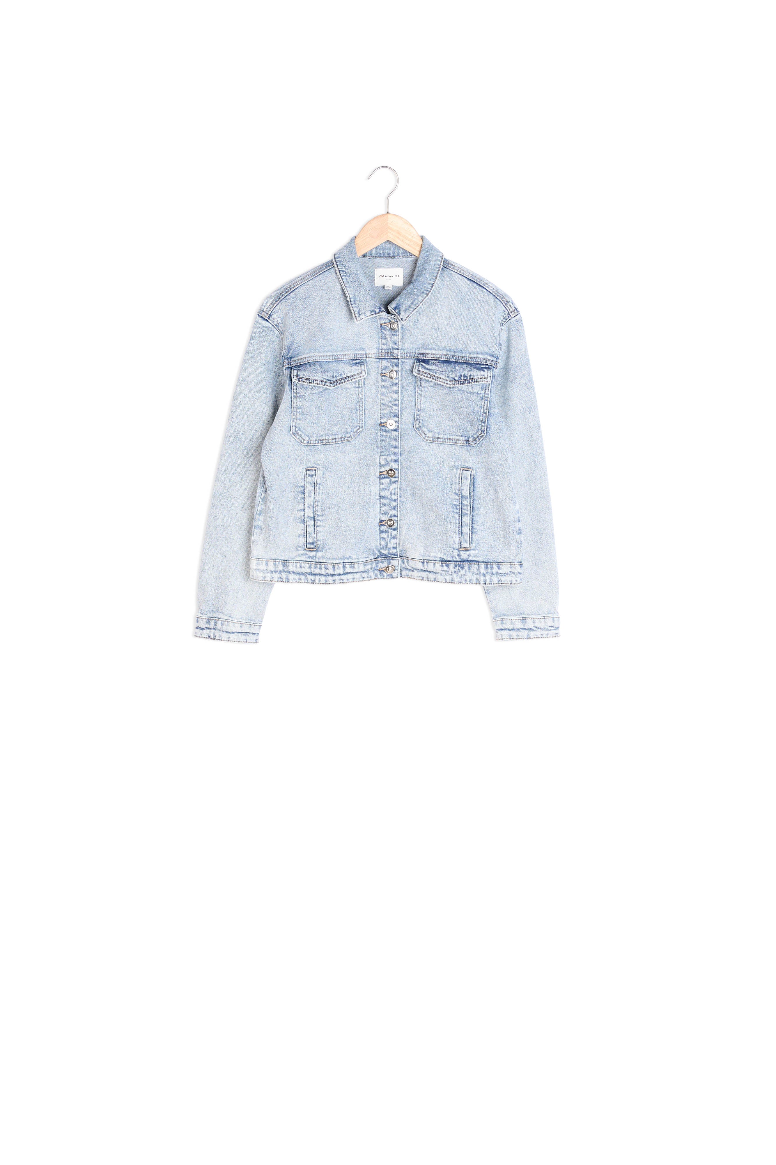 Blouson en denim bleu ultra-délavé Aaron Faume - seconde main