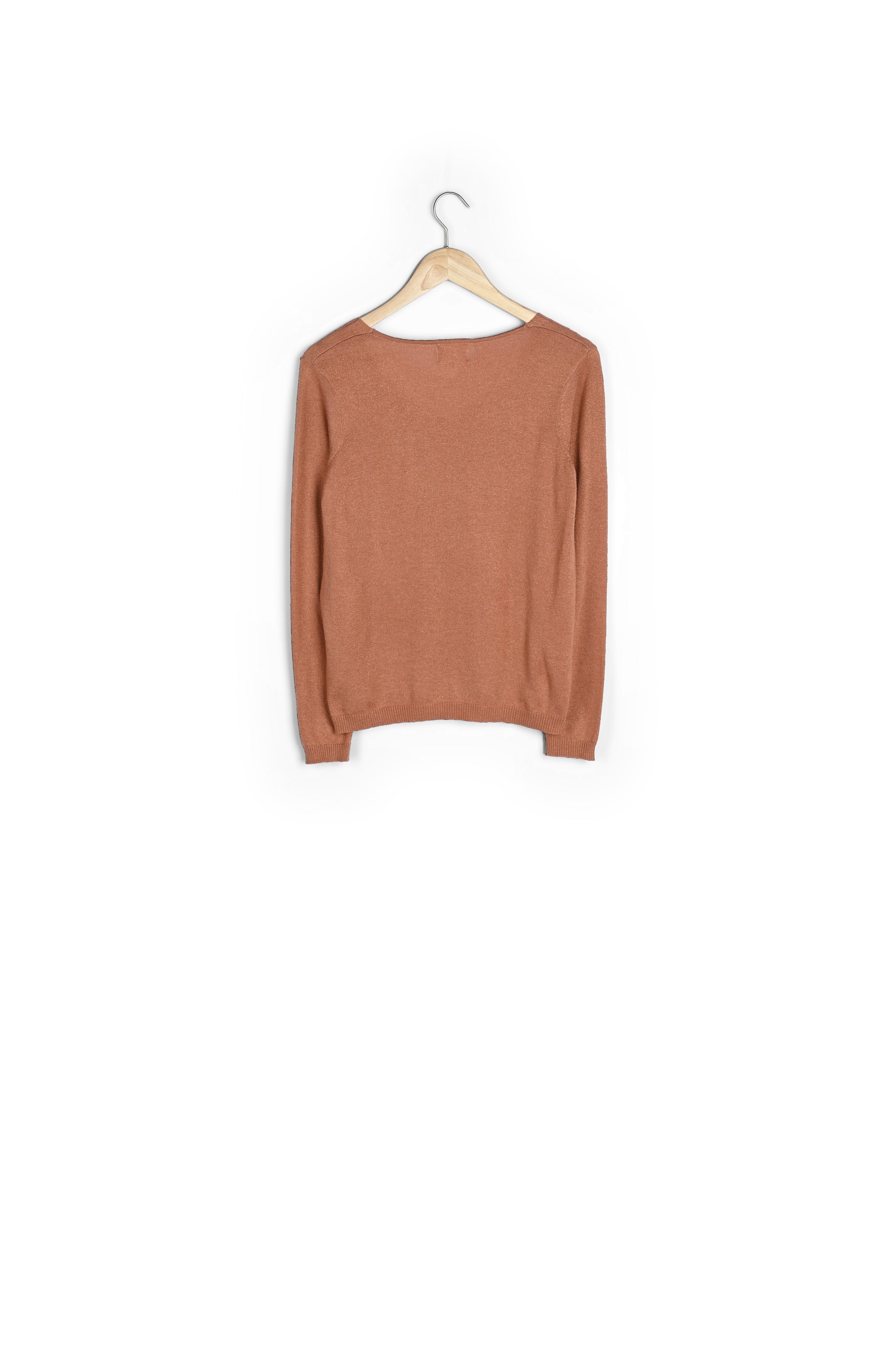 Pull fin brillant orange Ryo Faume - seconde main